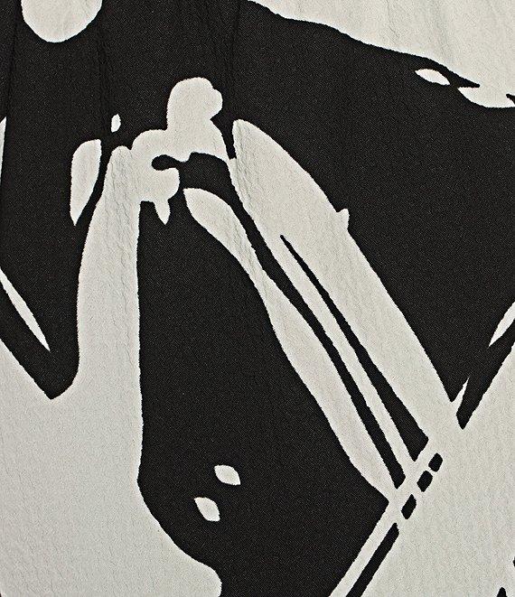 IC Collection Woven Abstract Print Elastic Waist Pull-On Pants Product Image