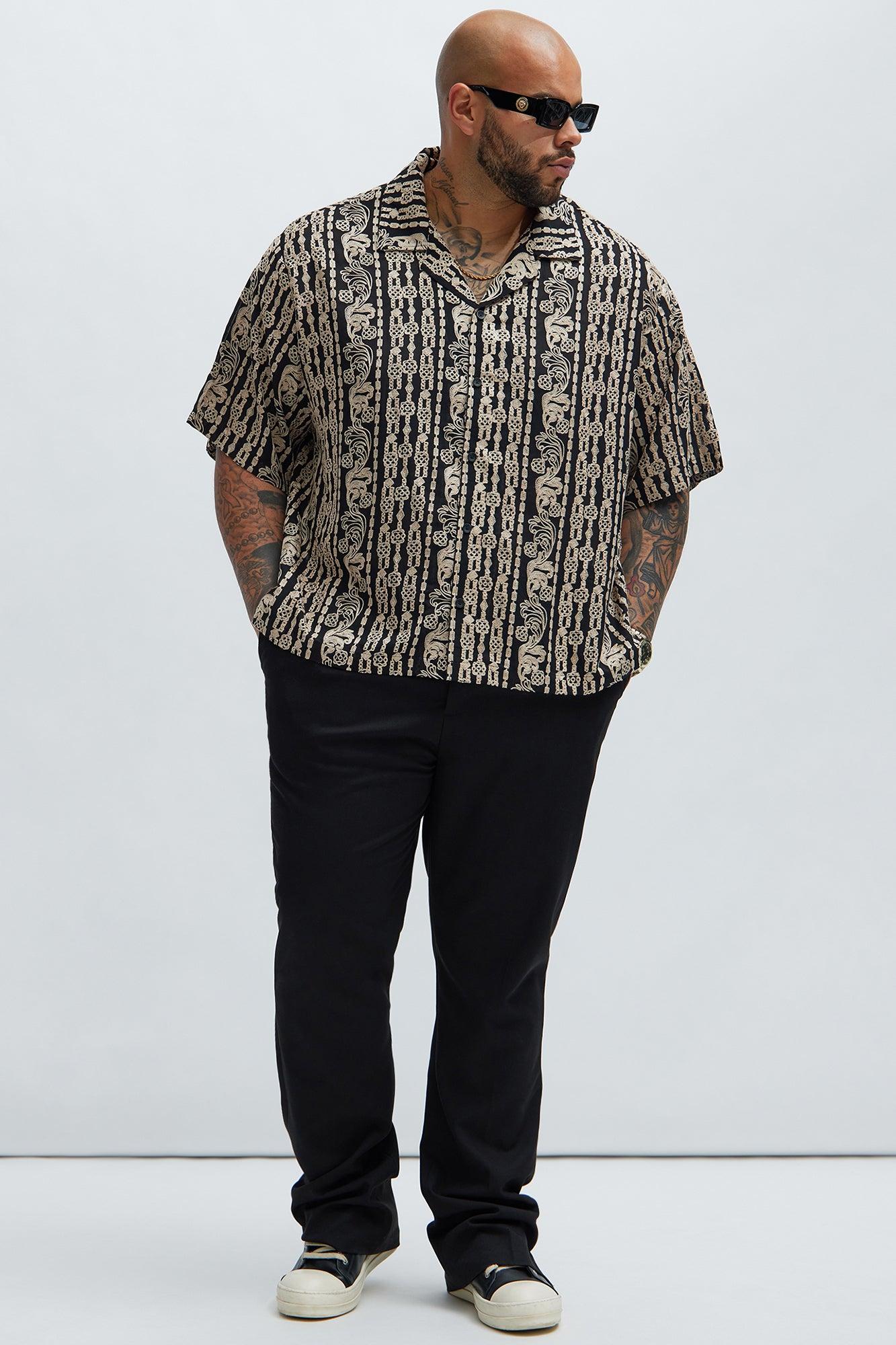 Royalty Embroidered Shirt - Black/combo Product Image