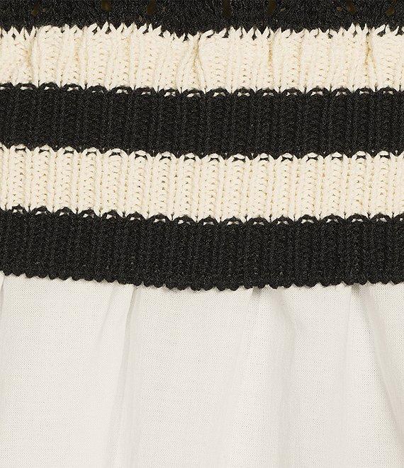 ELAN 2-Piece Mixed Media V-Neck Sleeveless A-line Midi Dress Product Image