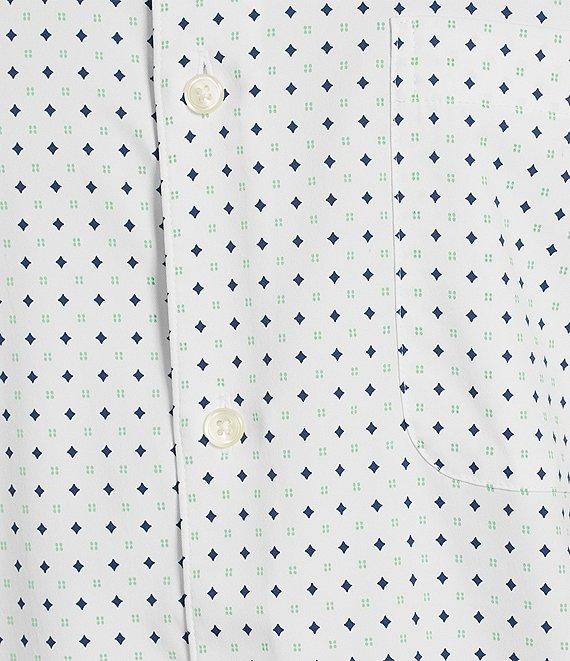 Roundtree & Yorke The Traveler Performance Short Sleeve Geo Print Sport Shirt Product Image