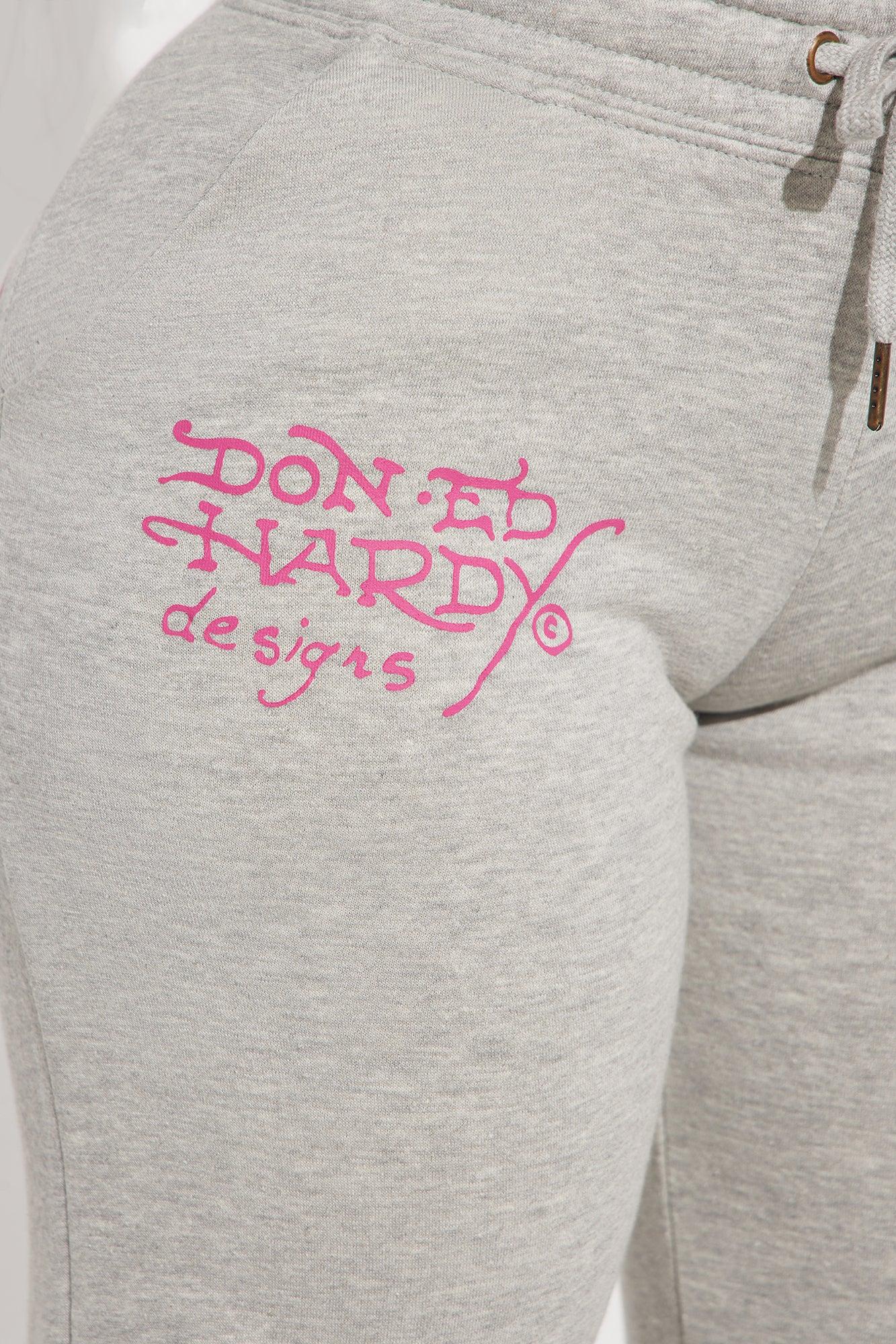 Ed Hardy Rose And Sword Sweatpant - Heather Grey Product Image
