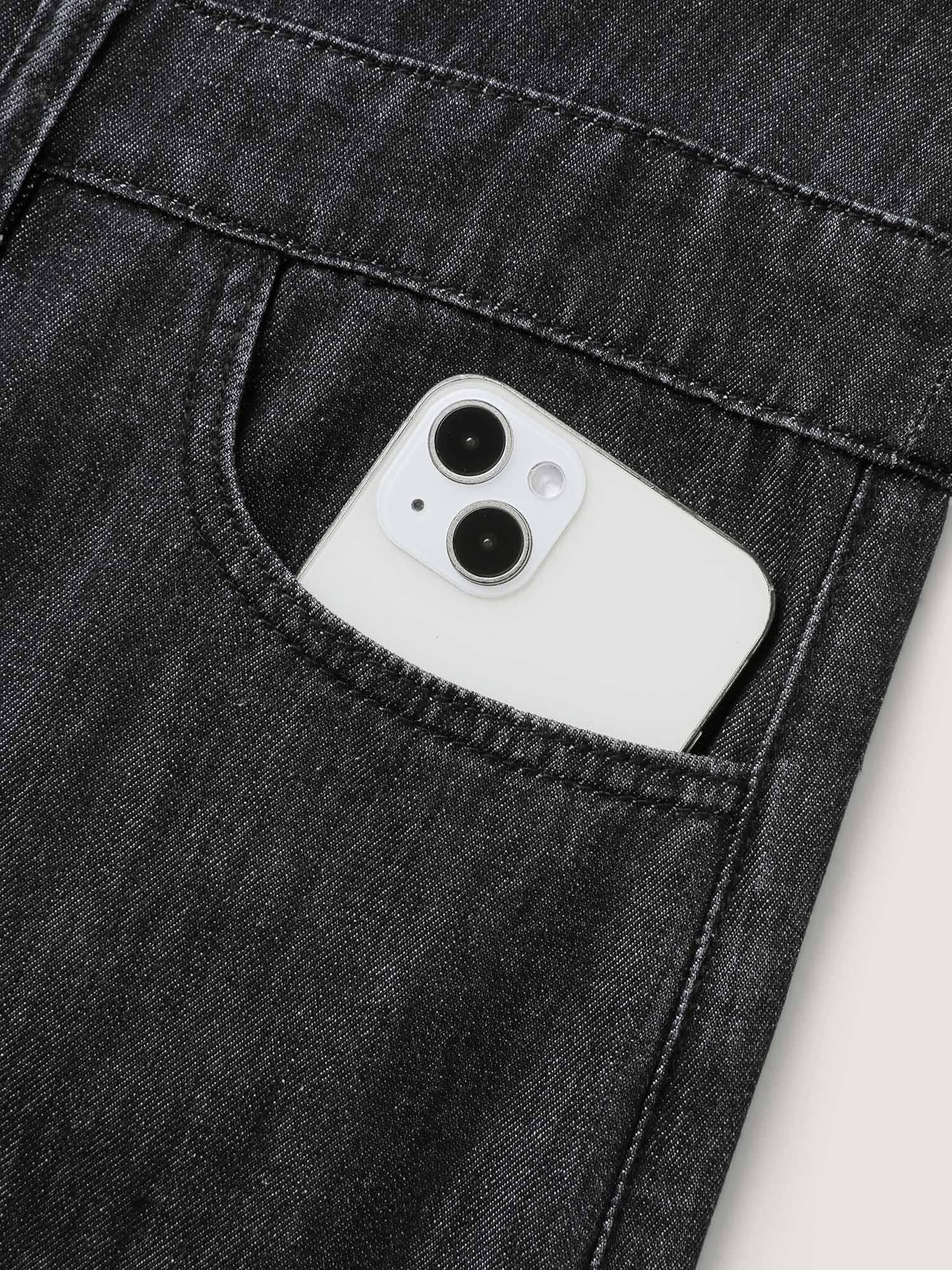 Button Placket Pockets Denim Jumpsuit Female Product Image