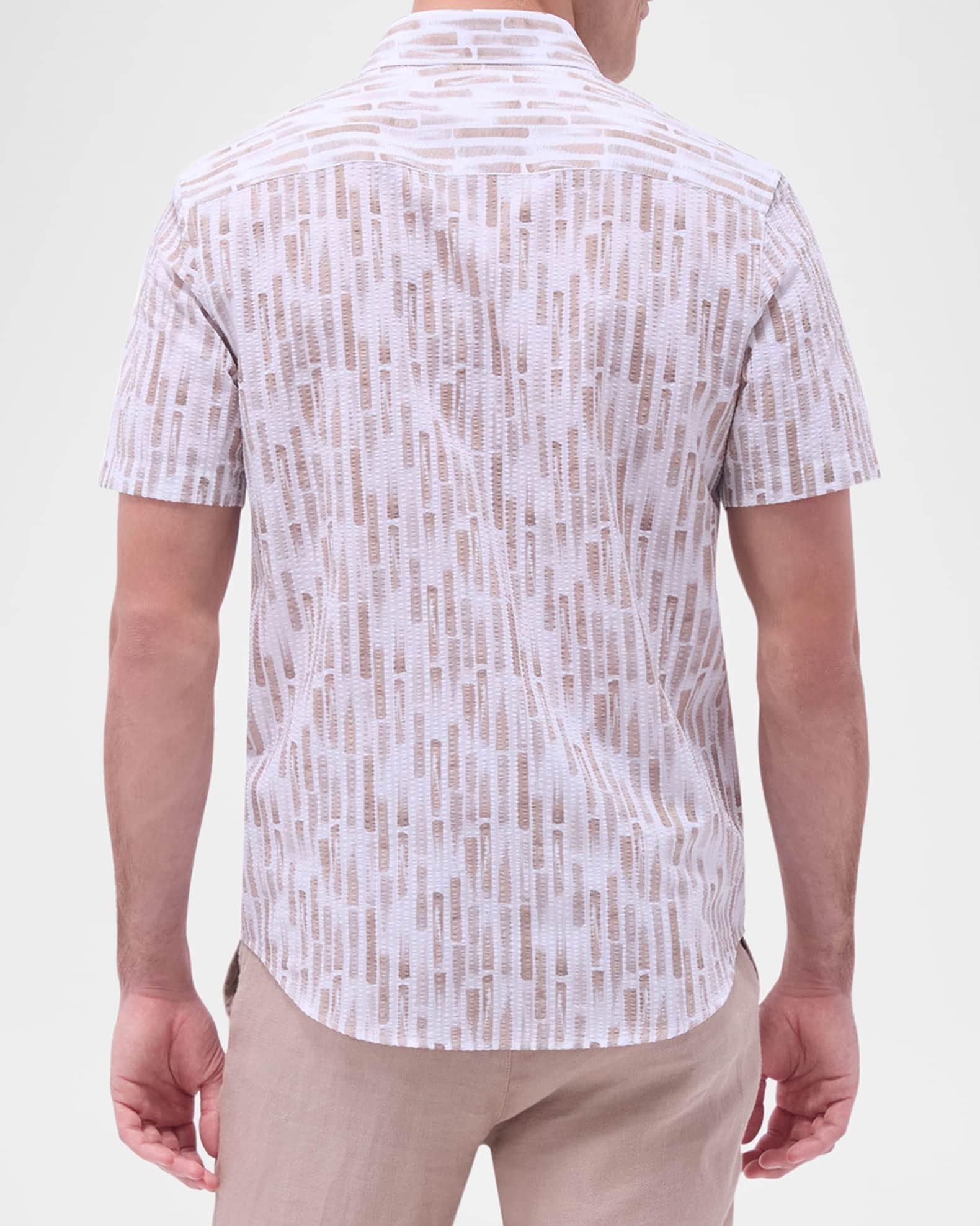 Men's Orson Seersucker Geometric Short-Sleeve Shirt Product Image