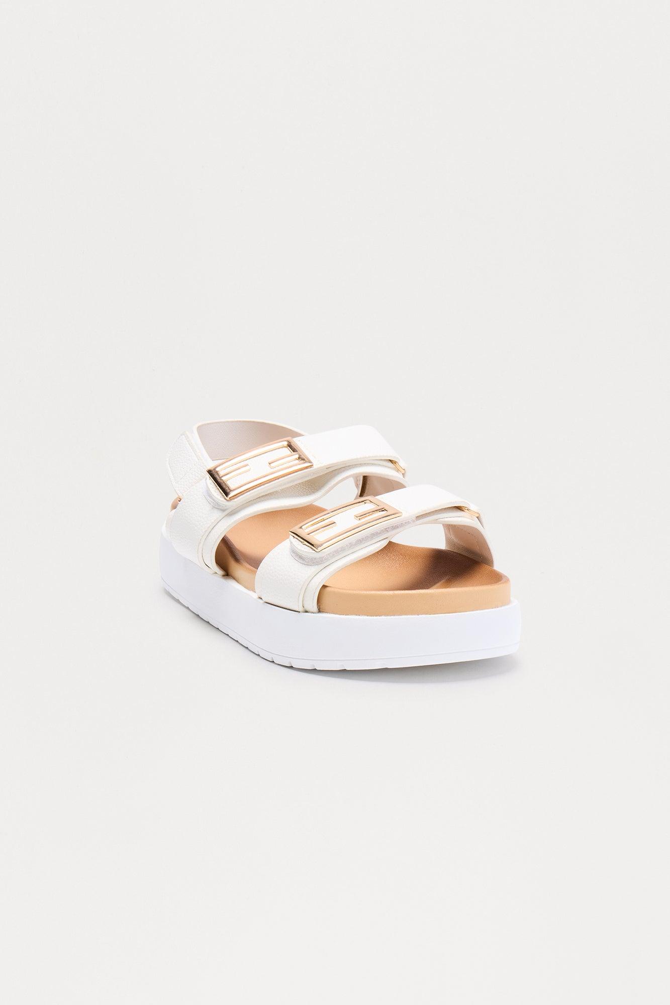 Shane Hardware Platform Sandals - White Female Product Image