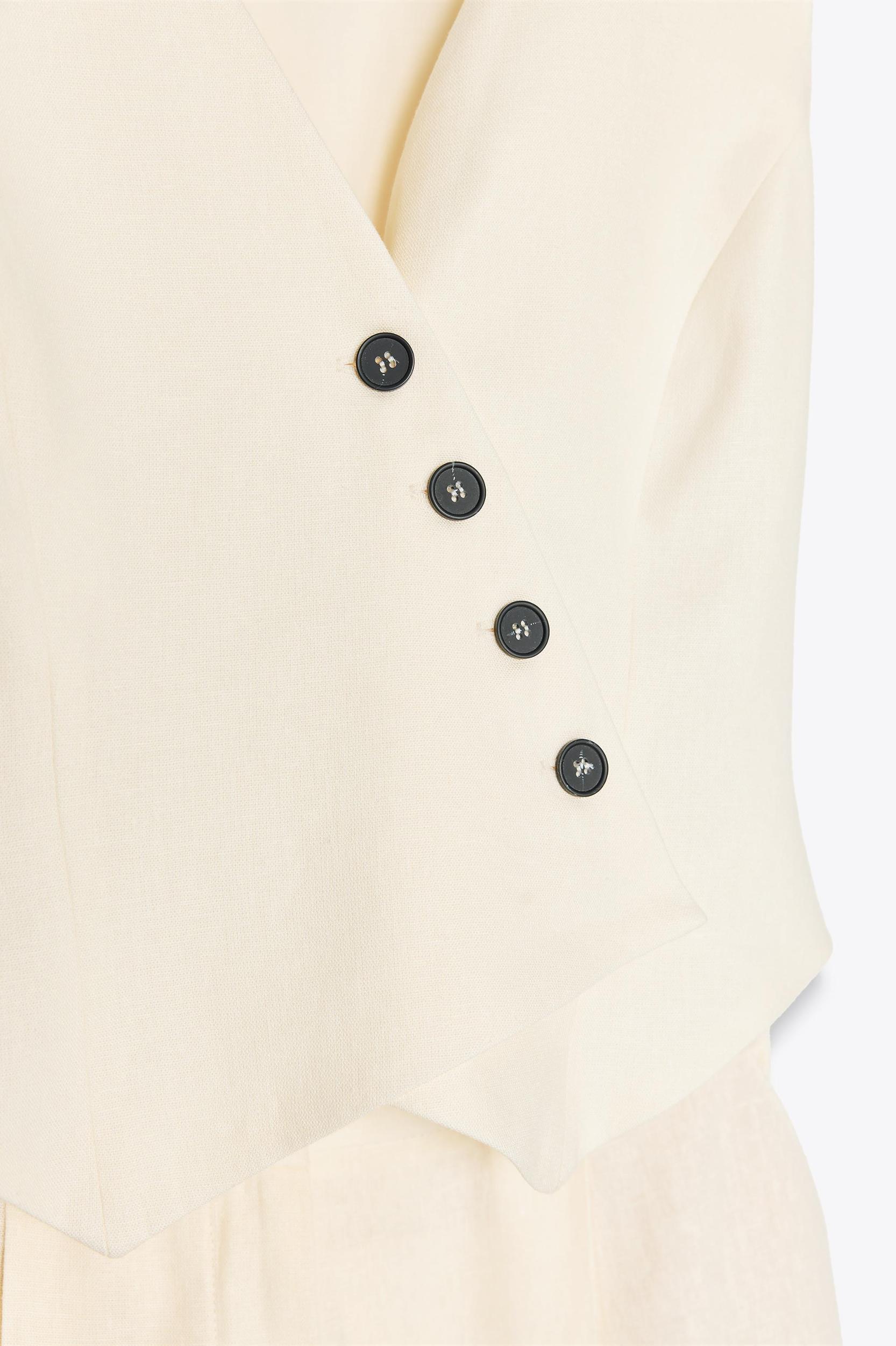 LONG LINEN VEST JUMPSUIT Product Image