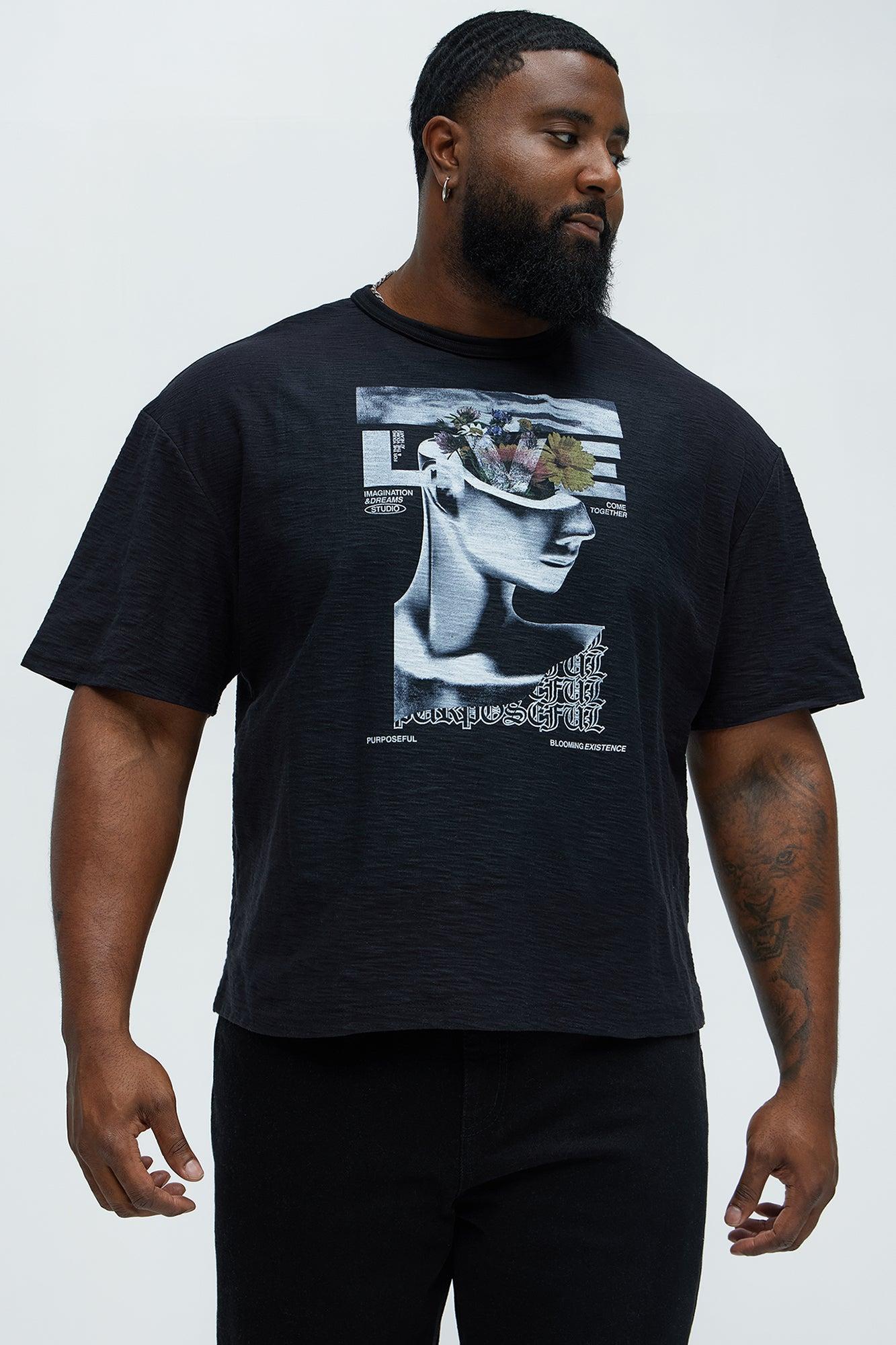 Purposeful Textured Short Sleeve Tee - Black Product Image