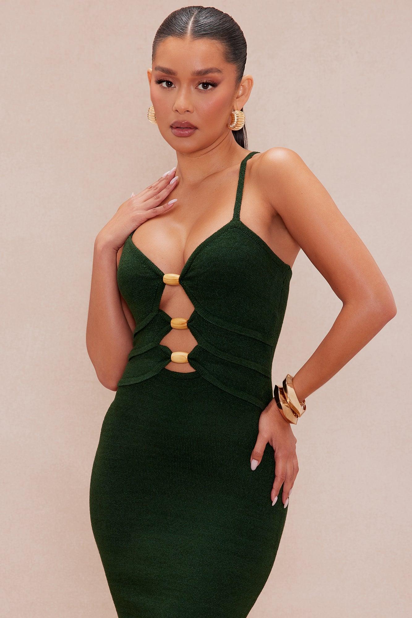 Bonita Crochet Maxi Dress - Hunter Product Image