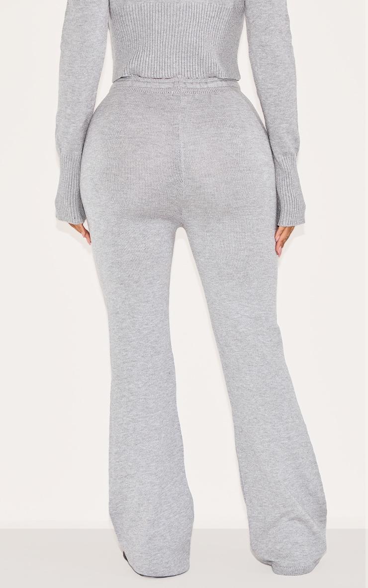 Shape Grey Knitted Flare Pants Product Image