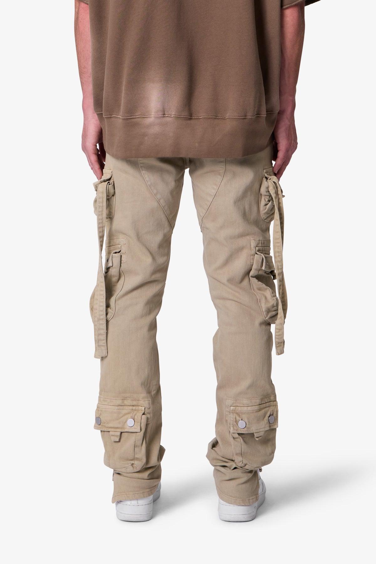 D152 Cargo Straight Denim - Brown Product Image