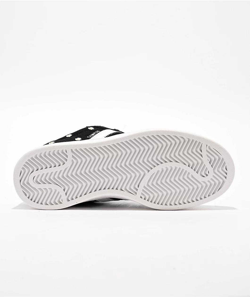 adidas Originals Campus 00s Flower Core Black & Cloud White Skate Shoes Product Image