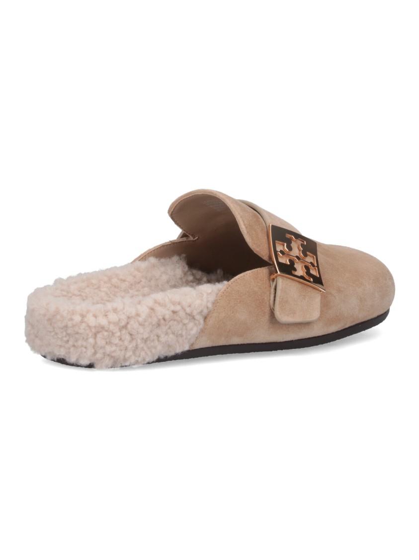 TORY BURCH Mules Mellow In Shearling Color Taupe In Brown Product Image