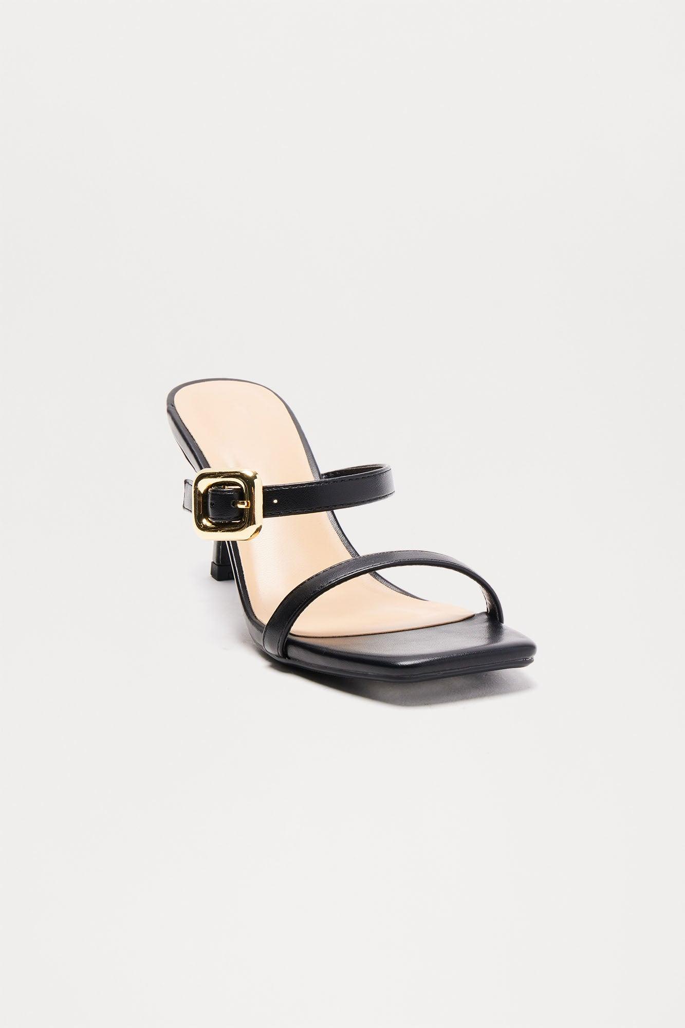 Claude Buckle Mules - Black Product Image