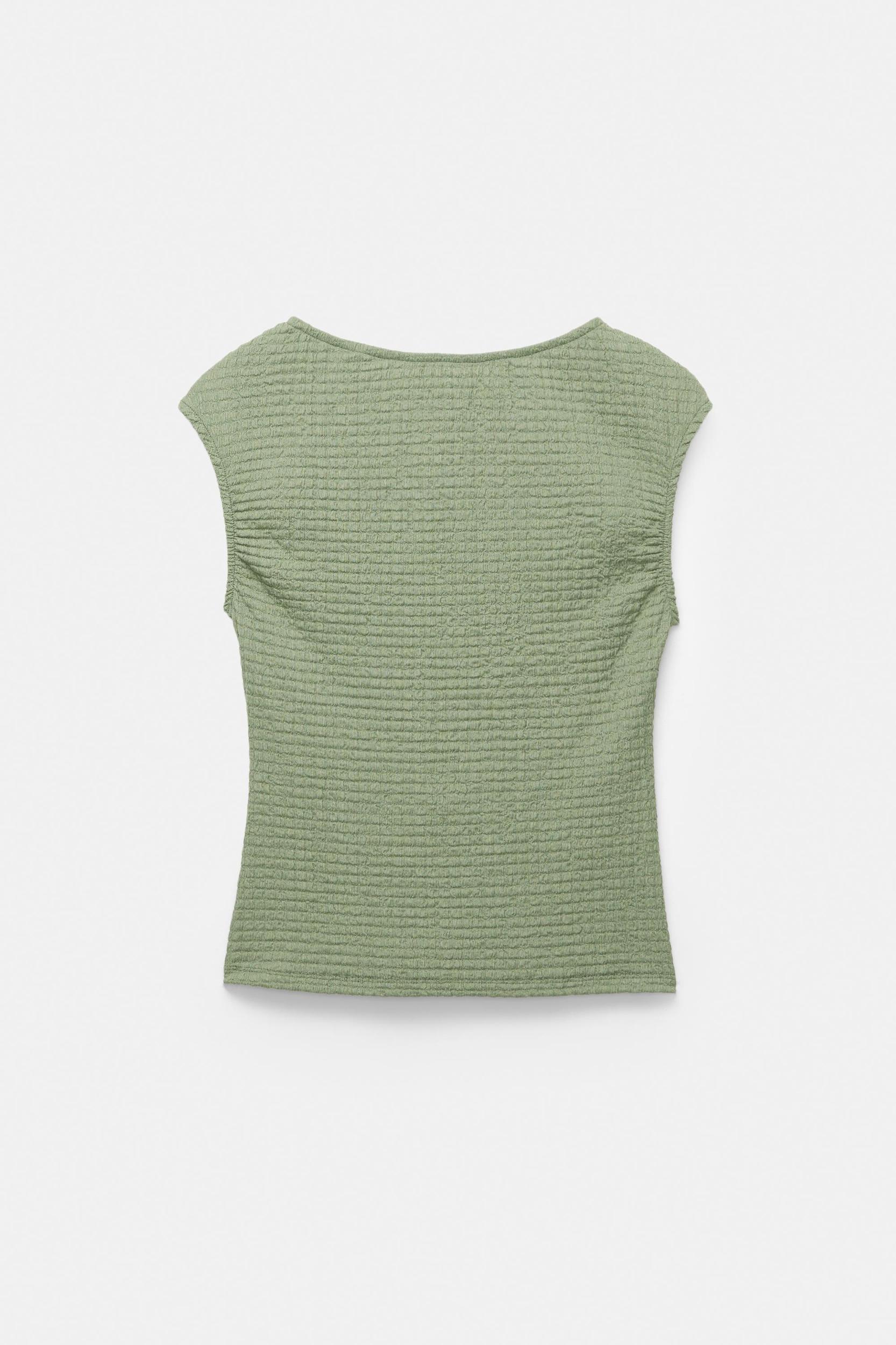 Textured Open-Back T-shirt Product Image