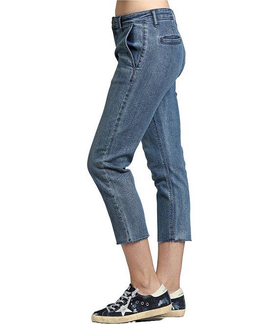 APNY Stretch Twill Cropped Raw Hem Jeans Product Image