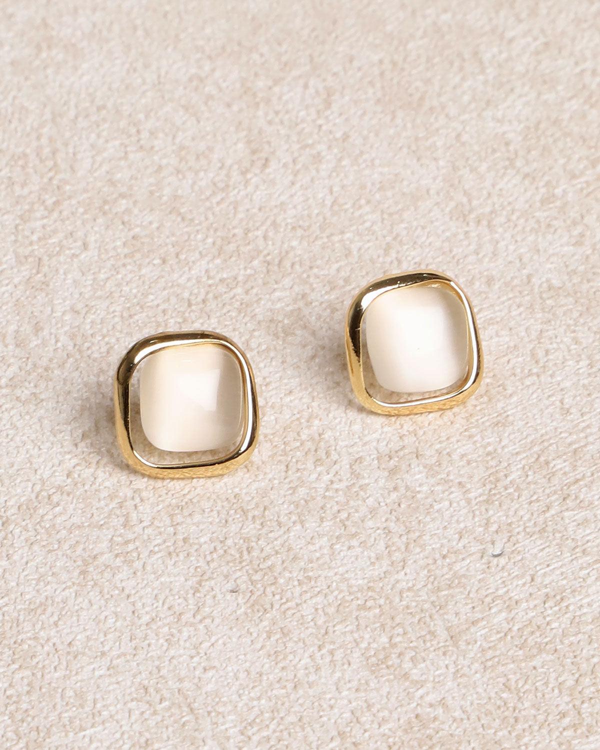 Gold Opal Earrings Product Image
