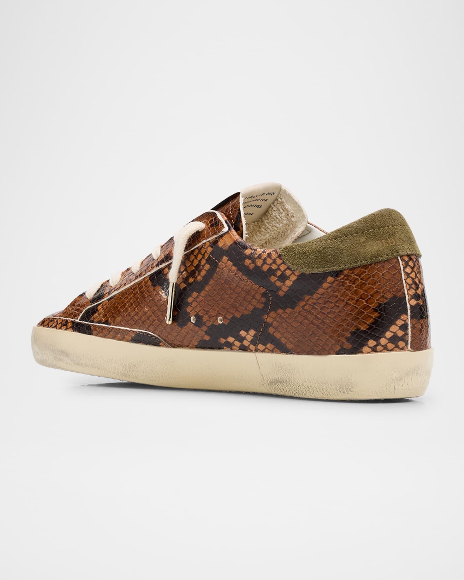 Superstar Pyhton-Print Mixed Leather Low-Top Sneakers Product Image