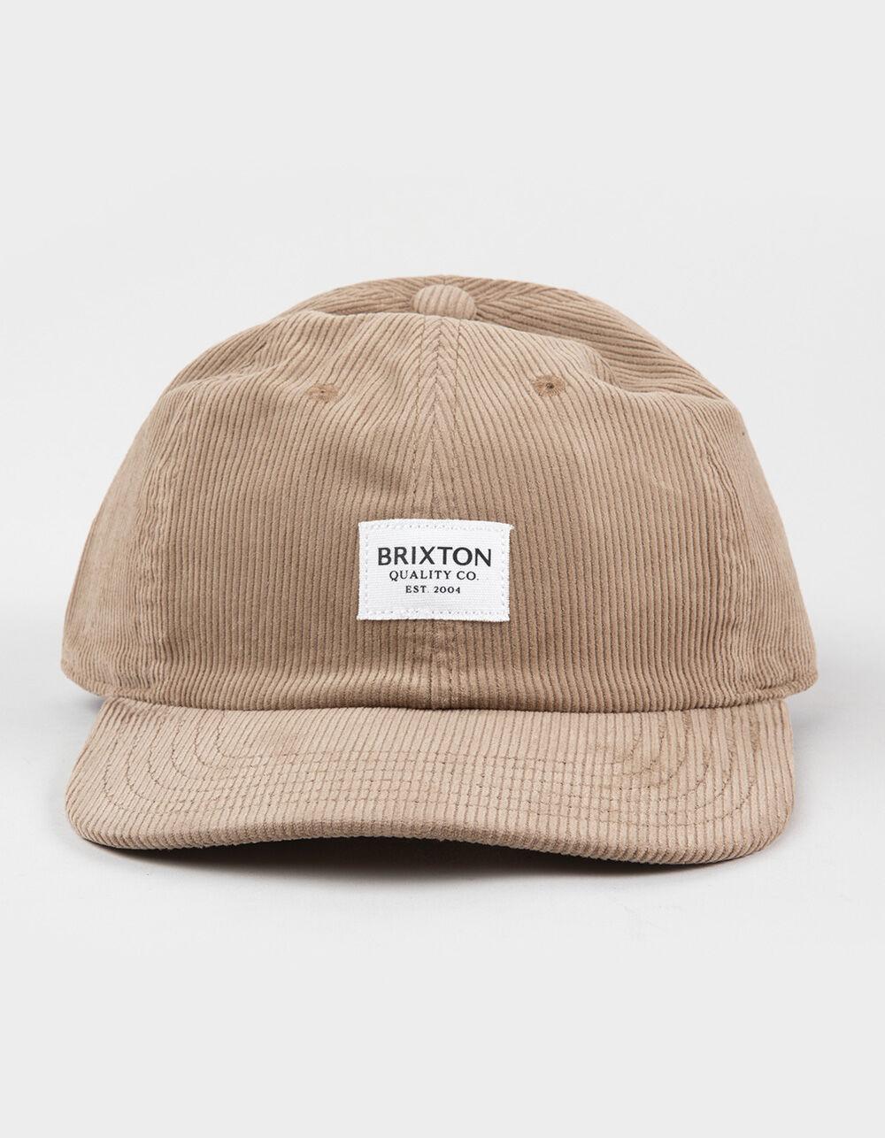 BRIXTON Stacked LP Corduroy Strapback Hat - KHAKI Product Image