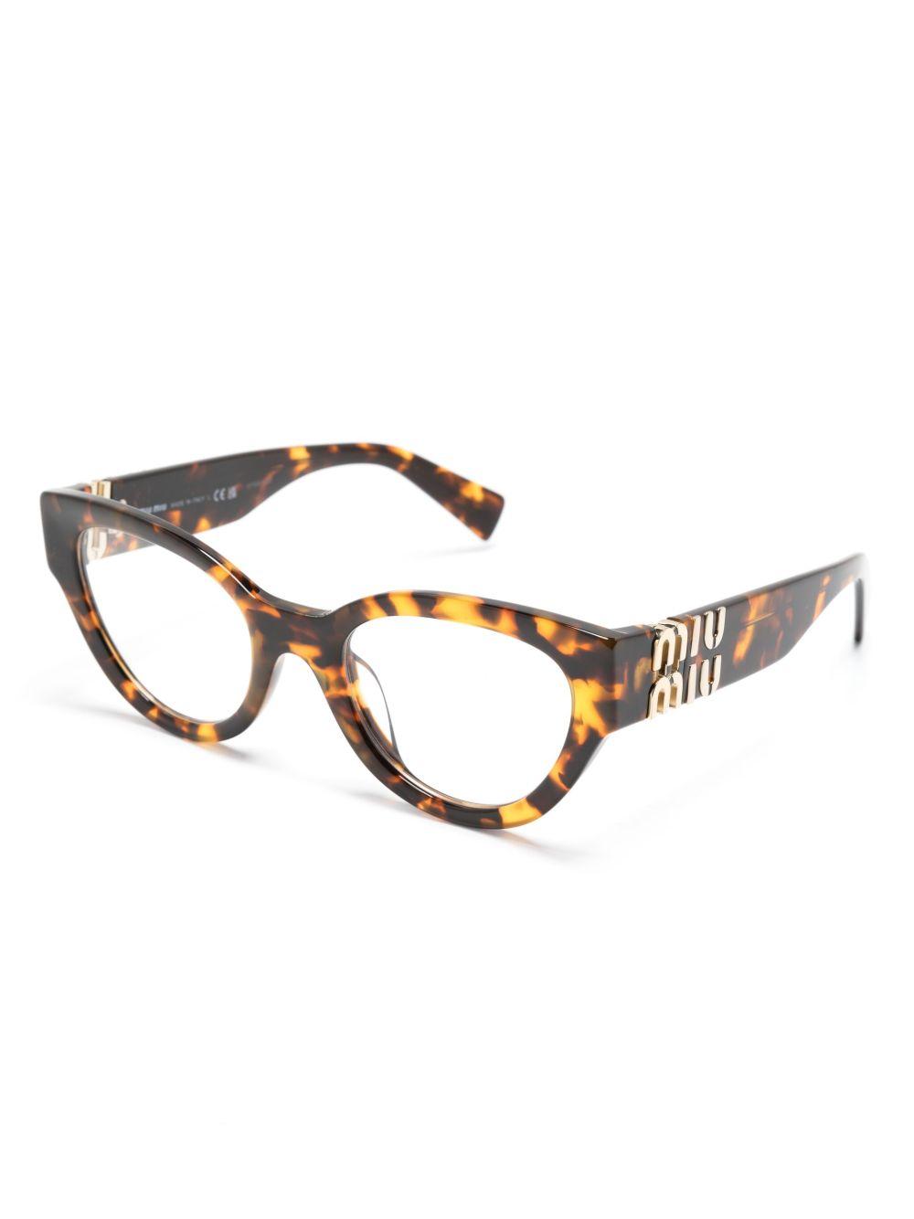 logo-plaque cat-eye frame glasses  Product Image
