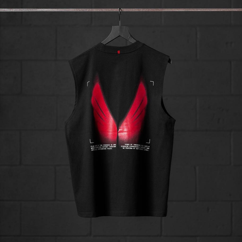 0807. Tech Essential™ Relaxed Cutoff - Black "Ghost Trace" Product Image