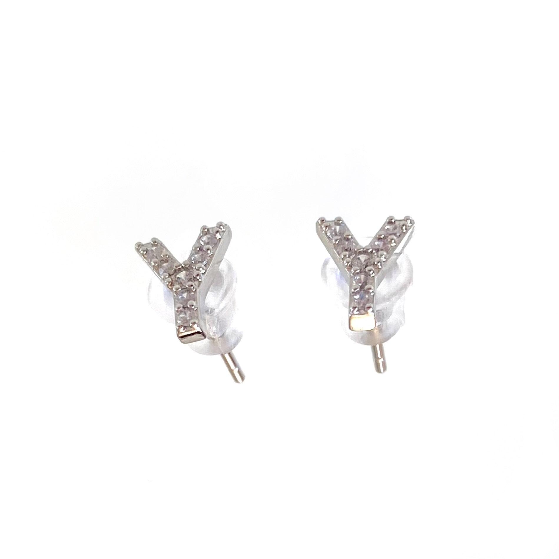 Silver Initial Studs Product Image