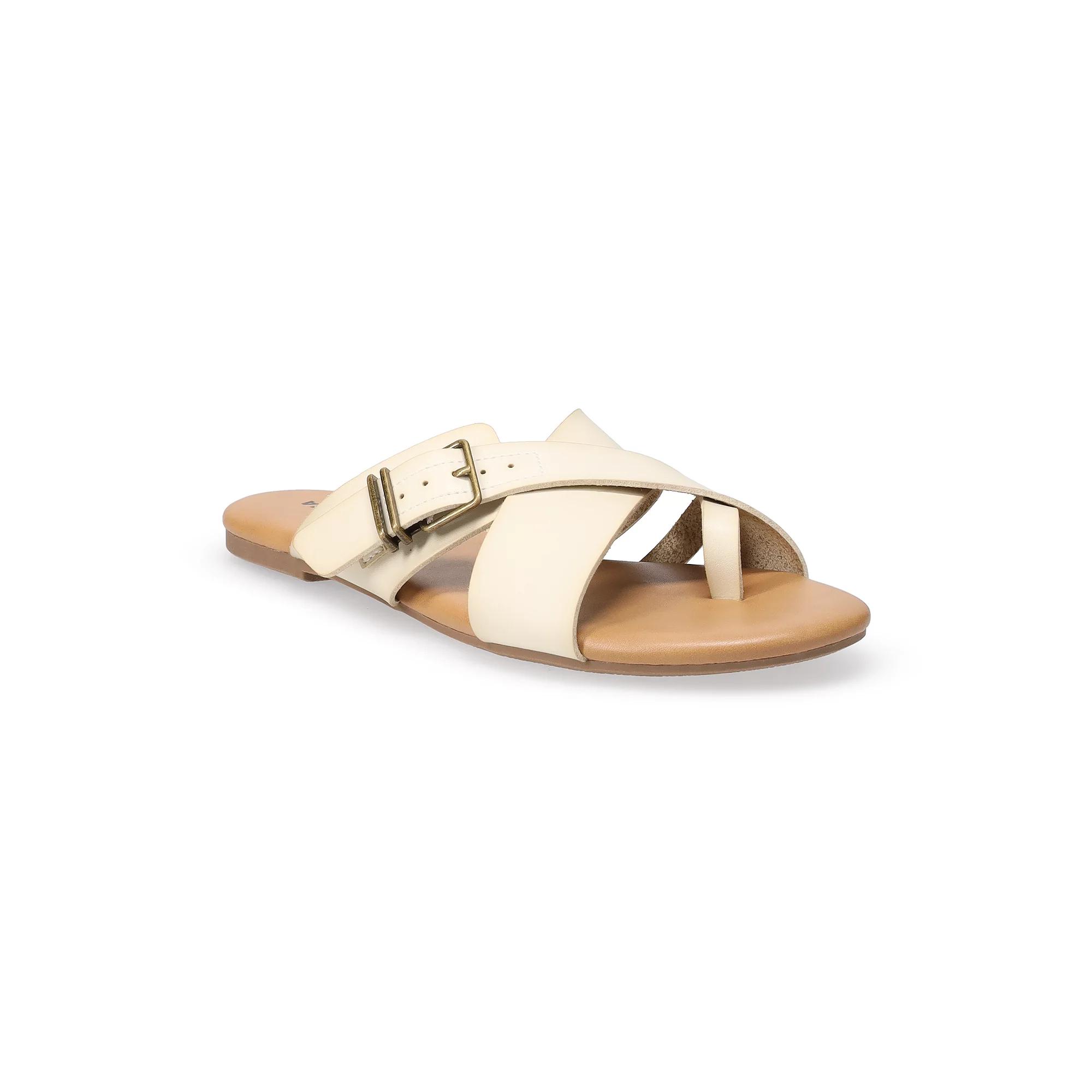 Sonoma Goods For Life® Women's Buckle Toe Loop Slide Sandals, Size: 10, Ivory Product Image