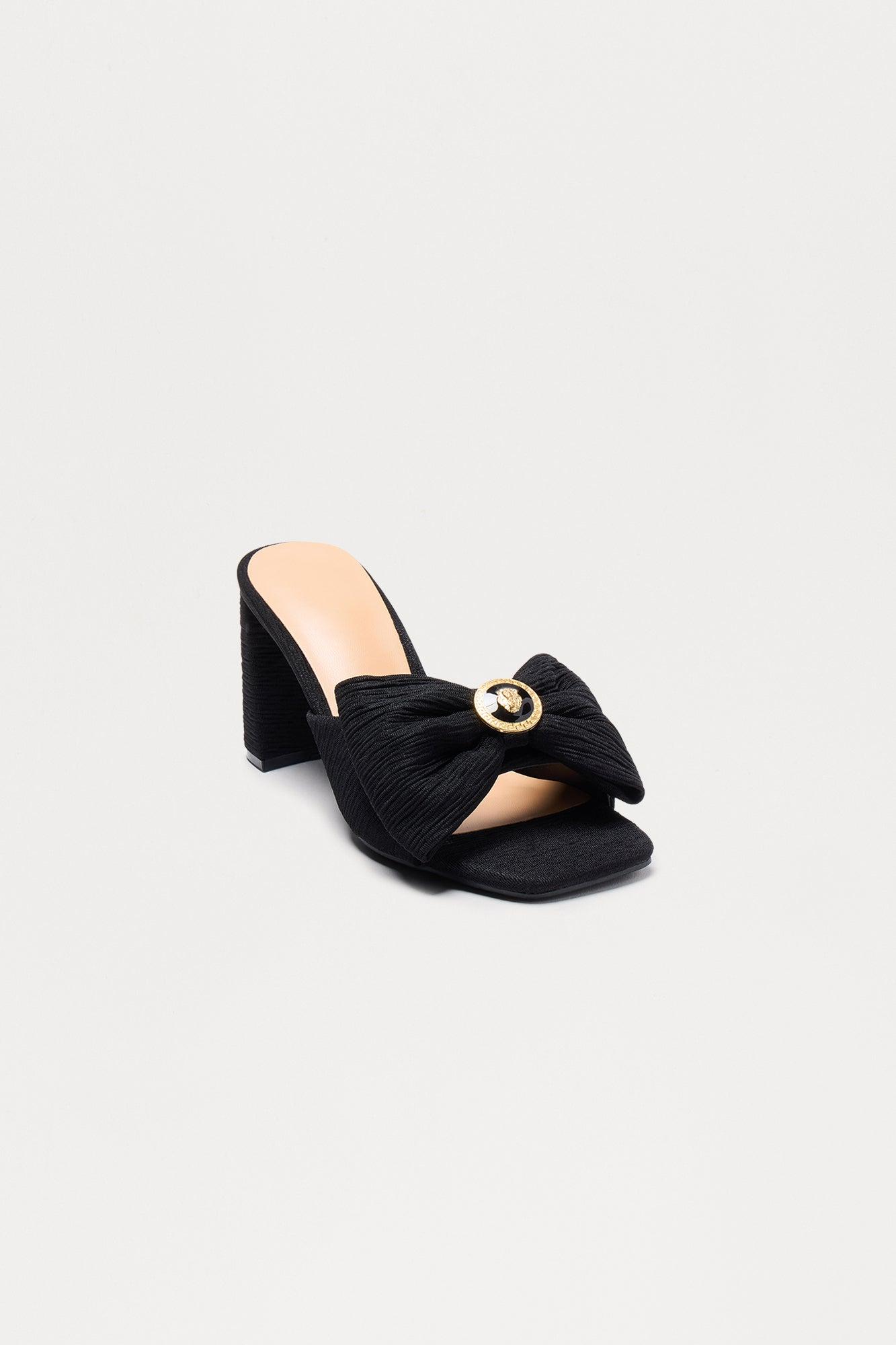 Suena Hardware Bow Mules - Black Female Product Image