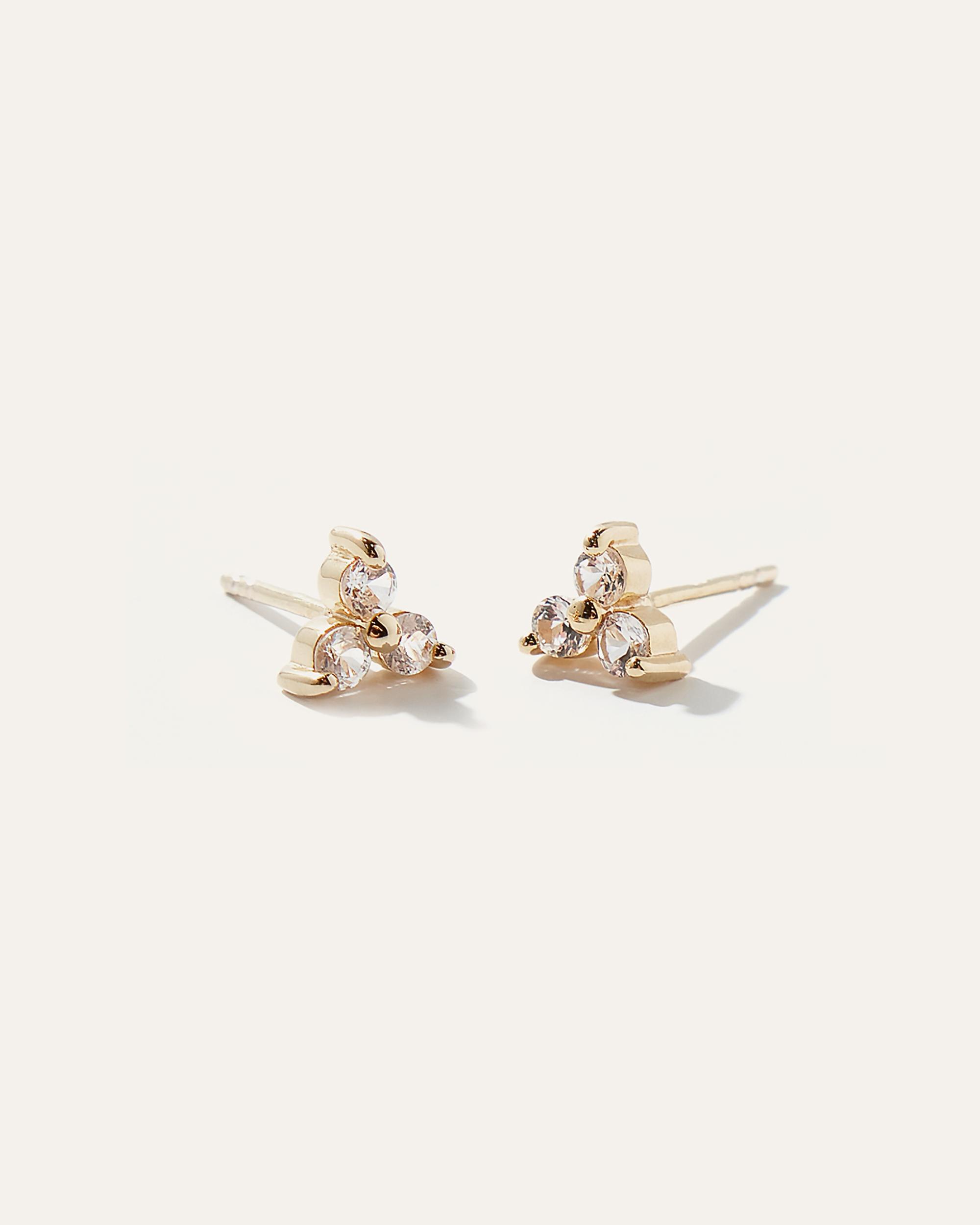 Quince | Women's 14k Gold Lab Grown Diamond Emerald Solitaire Studs Product Image