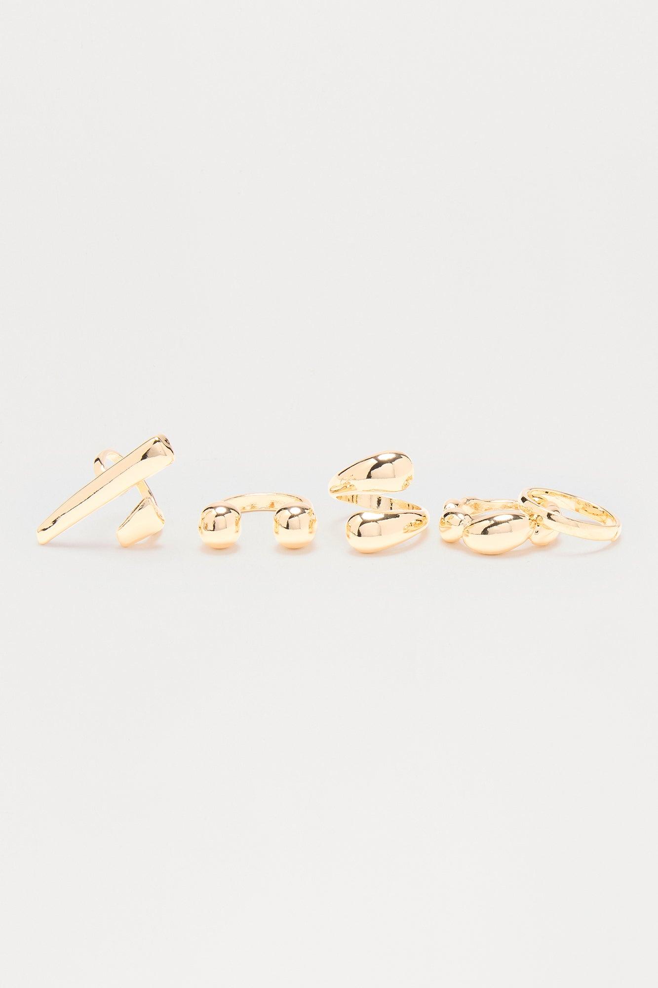 VIP Pass 5 Piece Multi Ring Set - Gold Product Image