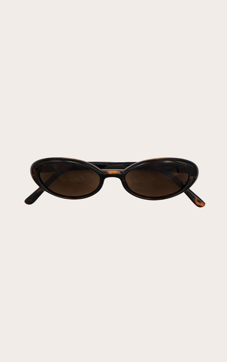 Tortoiseshell Small Oval Sunglasses Product Image