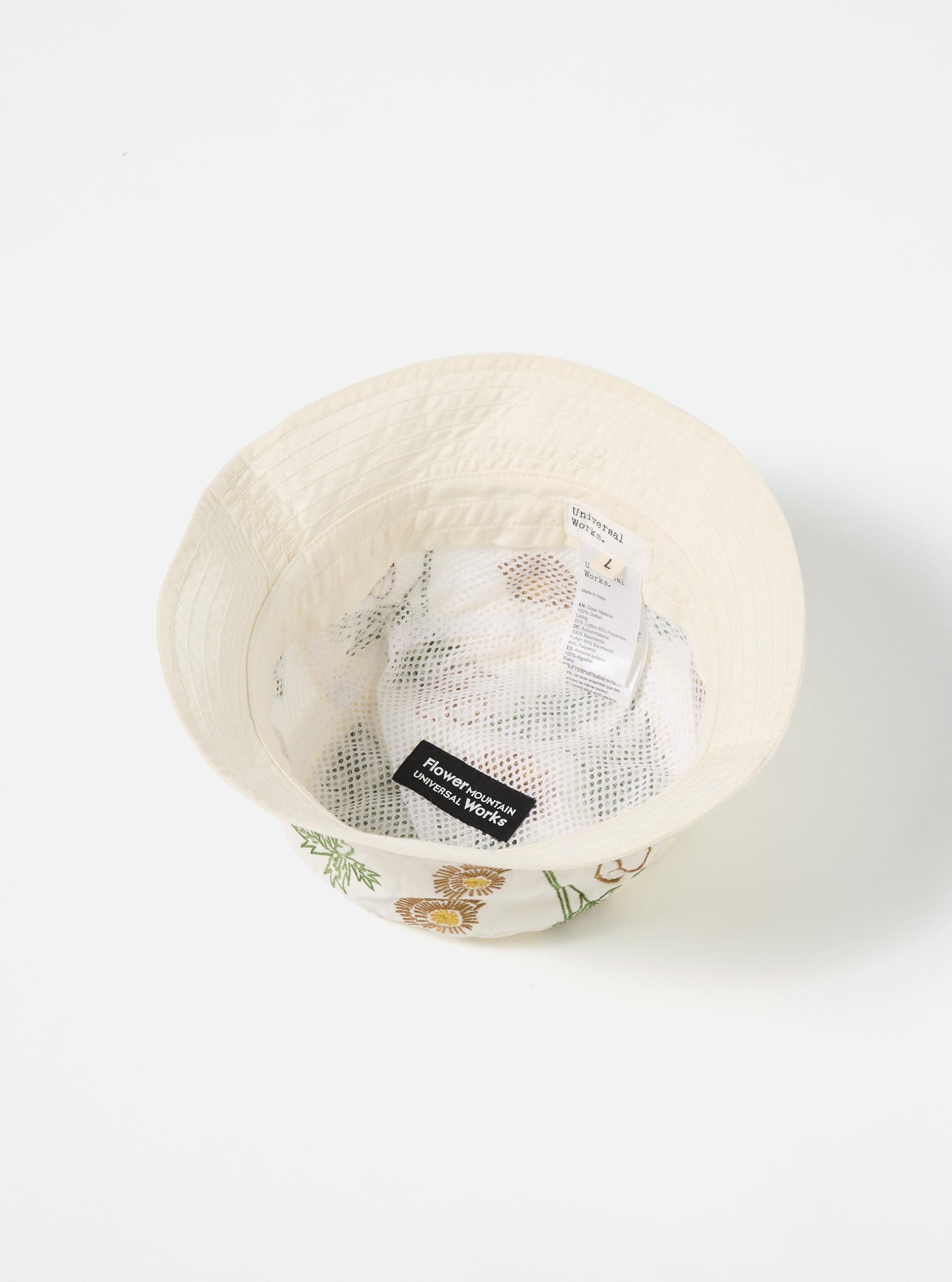Flower Mountain x Universal Works Ecru Broadcloth Beach Hat Product Image