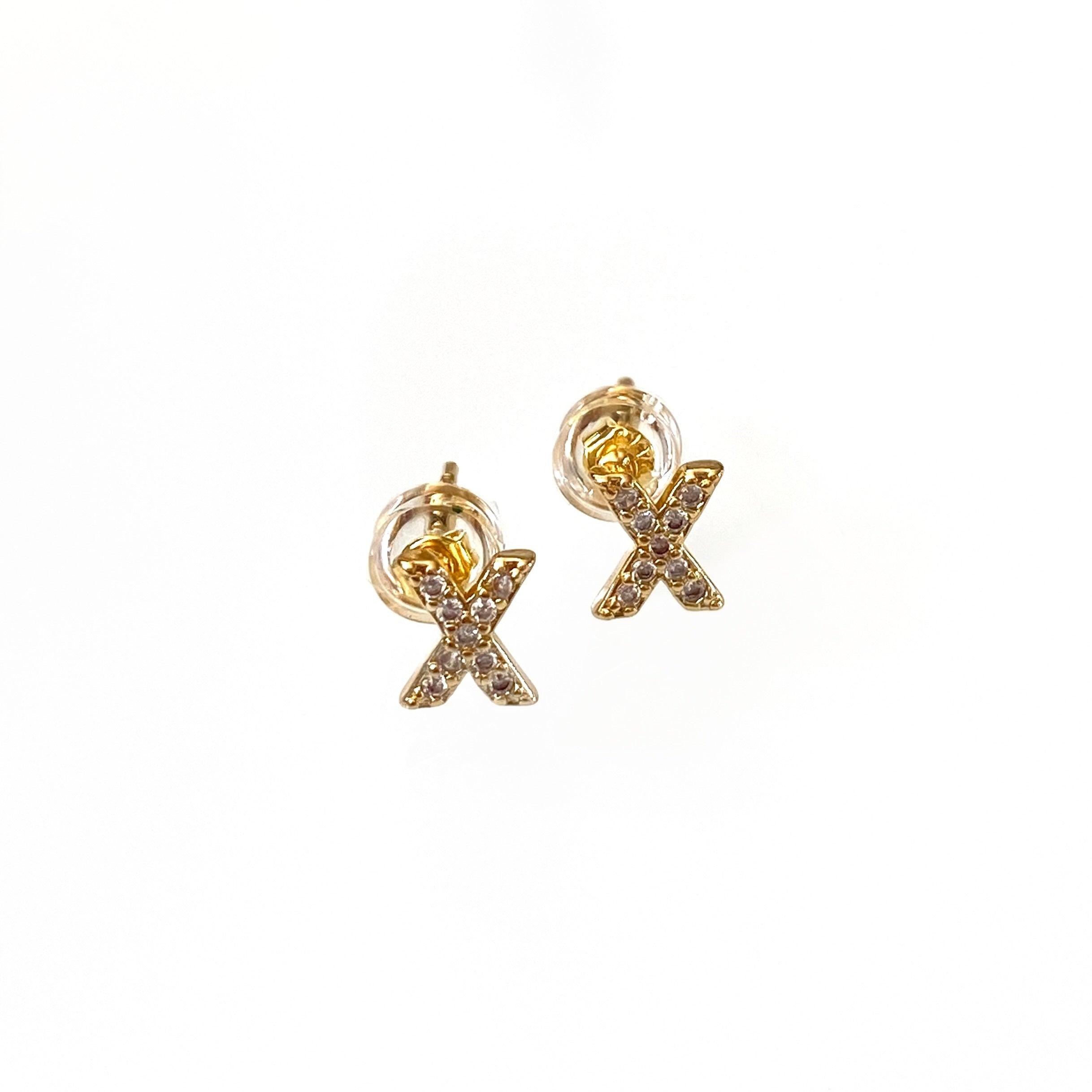Gold Initial Studs Product Image