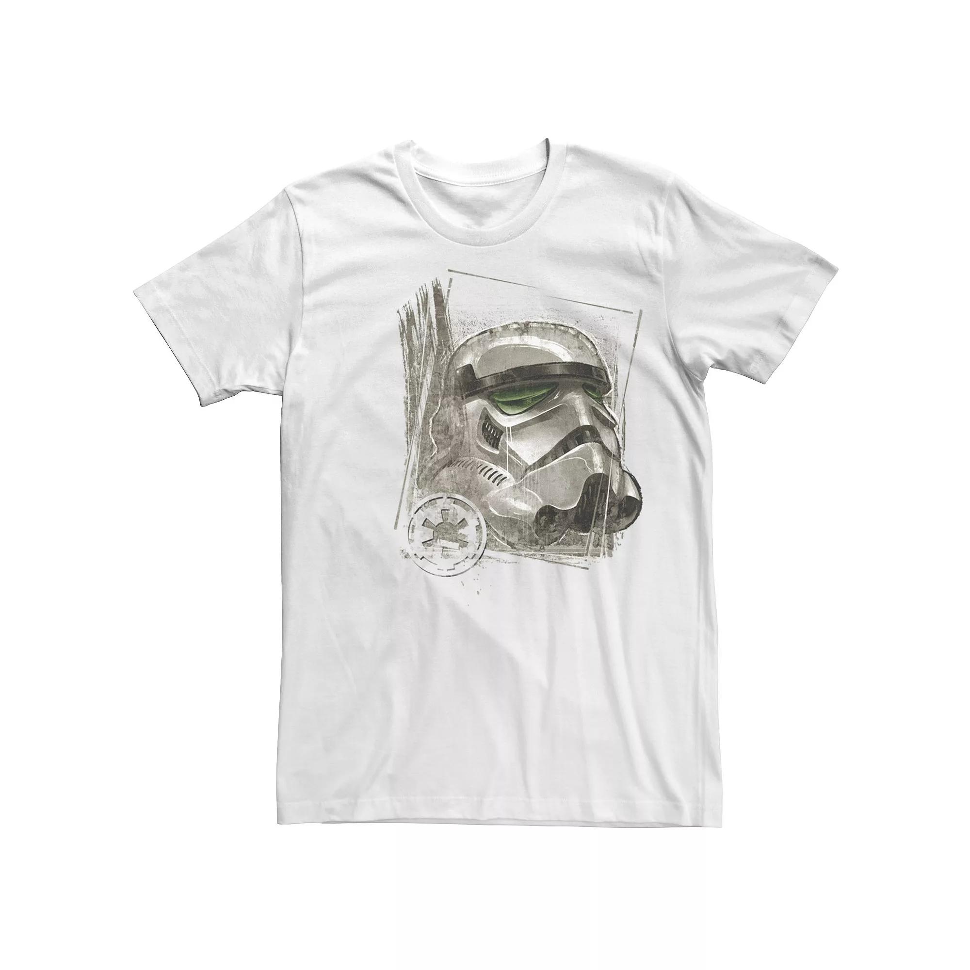 Men's Star Wars Stormtrooper Grungy Helmet Roughly Stamped Tee,  Product Image