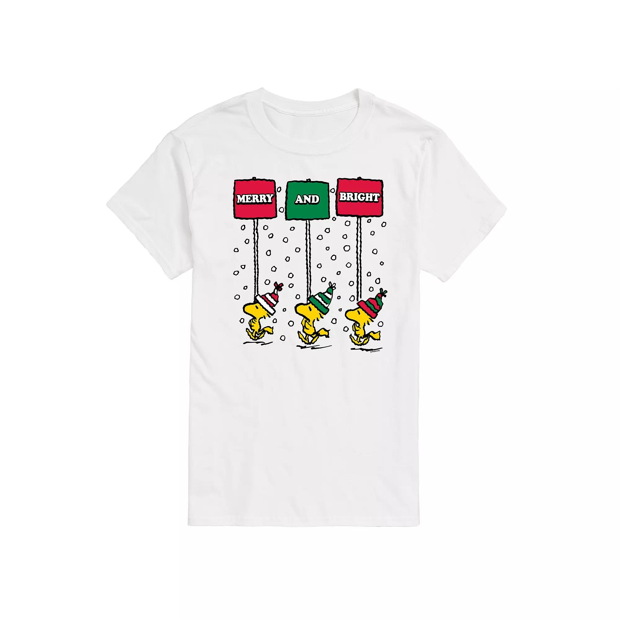 Big & Tall Peanuts Woodstock Merry & Bright Graphic Tee, Men's,  Product Image