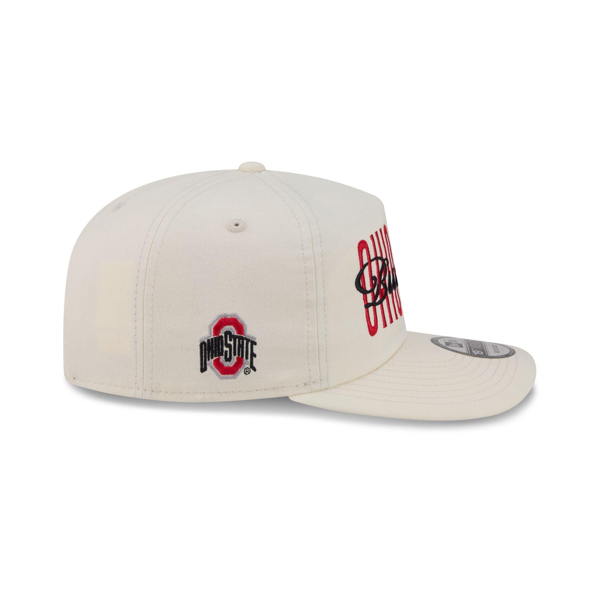 Ohio State Buckeyes Collegiate Script Ivory 19TWENTY Snapback Hat Male Product Image