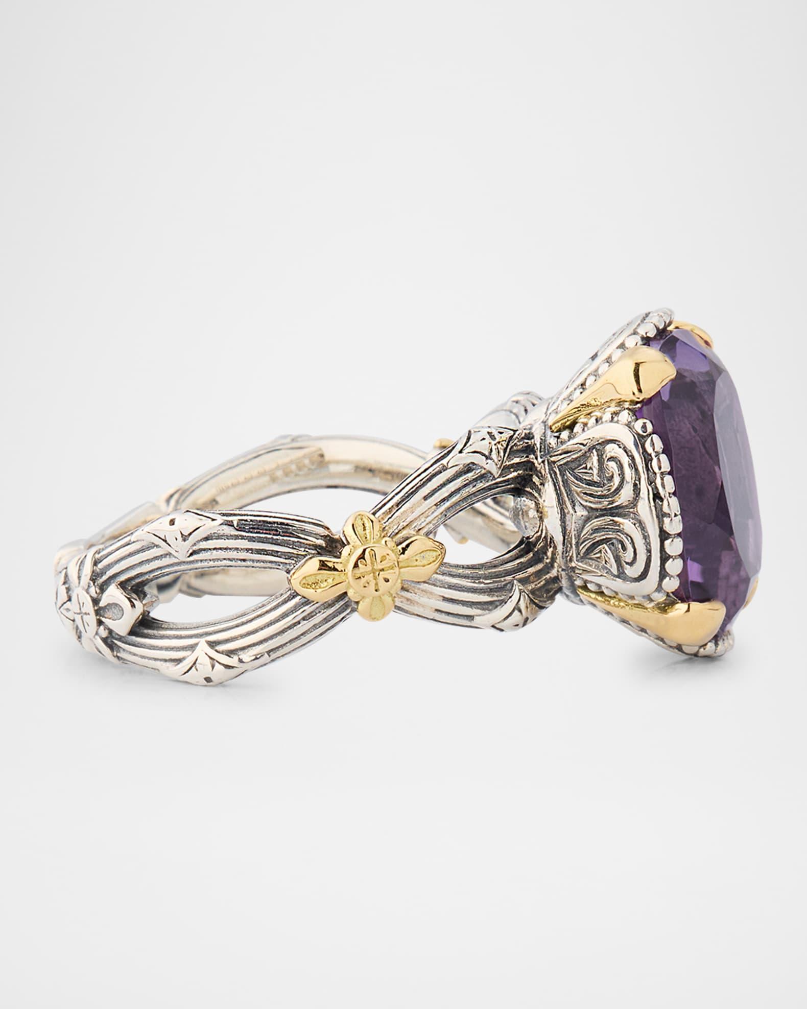Kyma Two-Tone Amethyst Ring, Size 7 Product Image