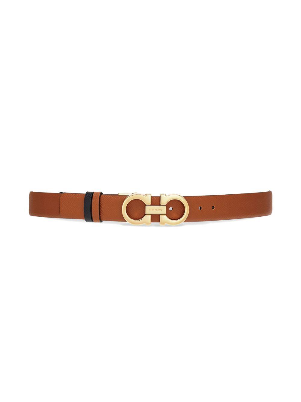 reversible Gancini leather belt Product Image