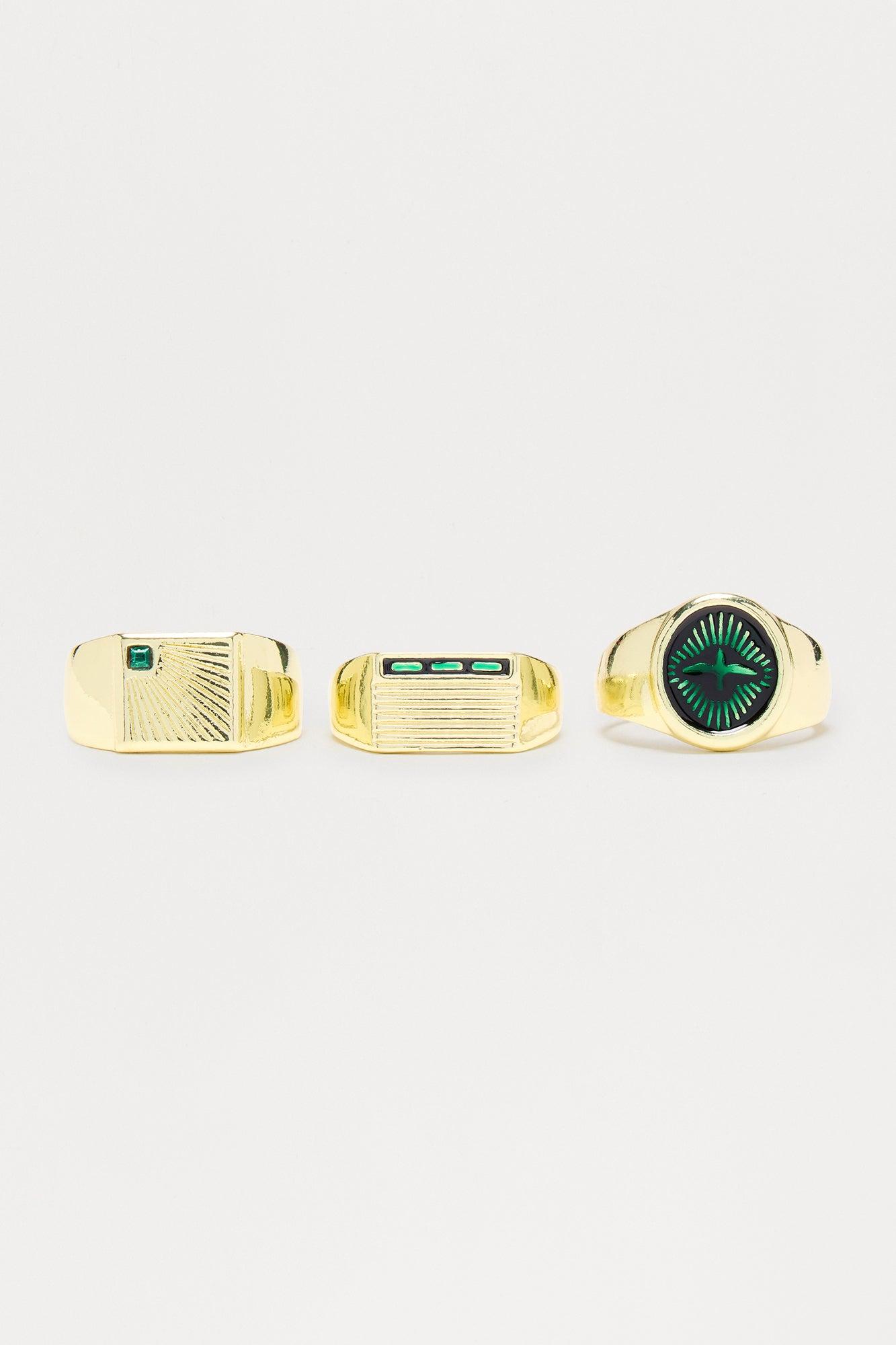 Soaring Signet Ring Set - Gold Product Image
