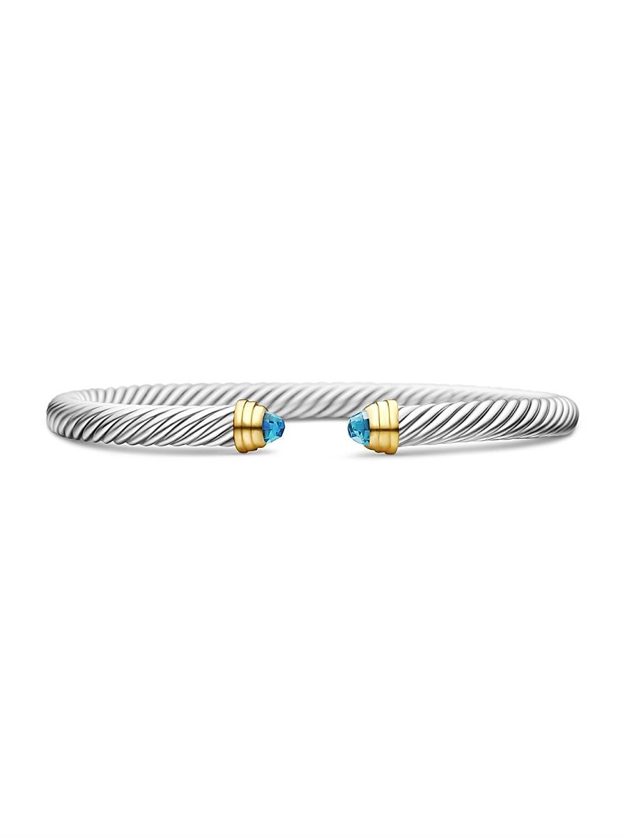 Womens Classic Cable Bracelet in Sterling Silver Product Image