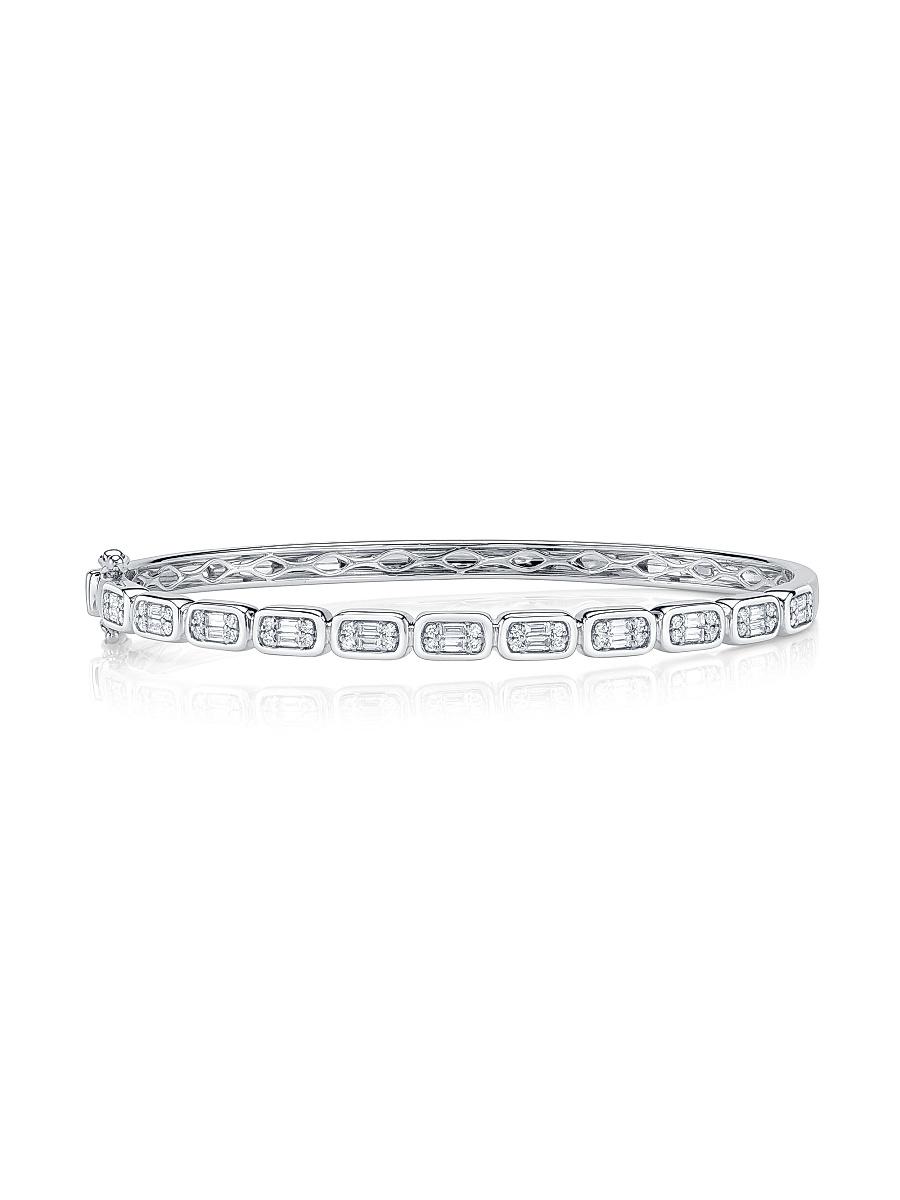 Womens Aleera 14K White Gold & 0.65 TCW Diamond Bangle Product Image