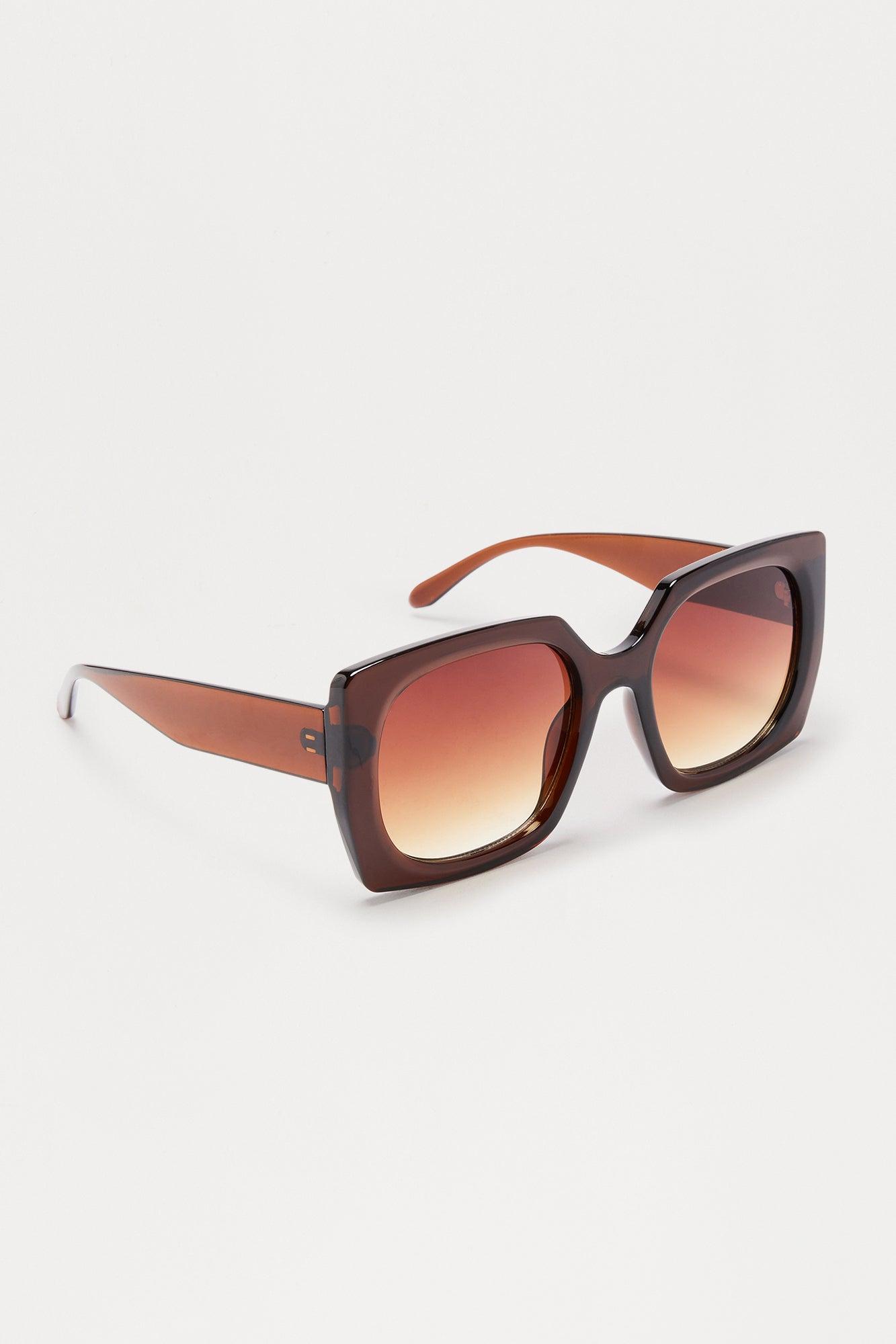 Daily Block Square Sunglasses - Brown Female Product Image