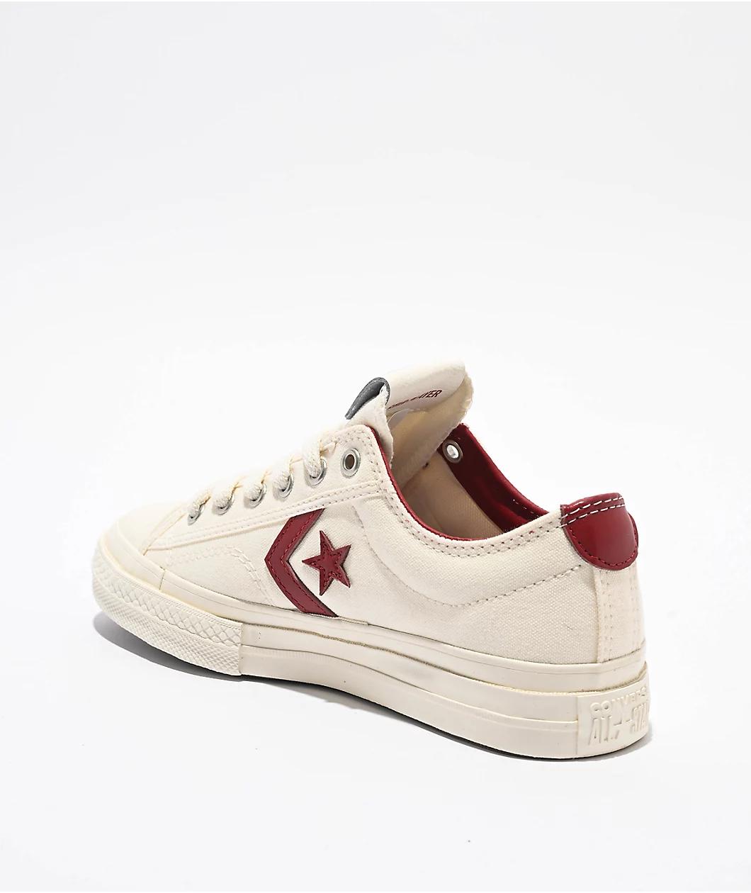 Converse Star Player 76 Egret & Park Red Shoes Product Image