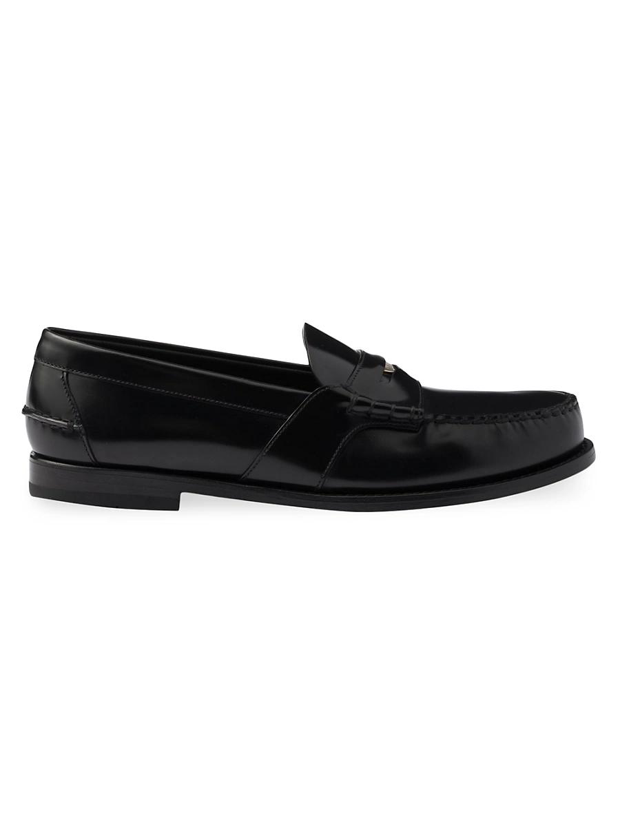 Prada Mens Brushed Leather Loafers Product Image