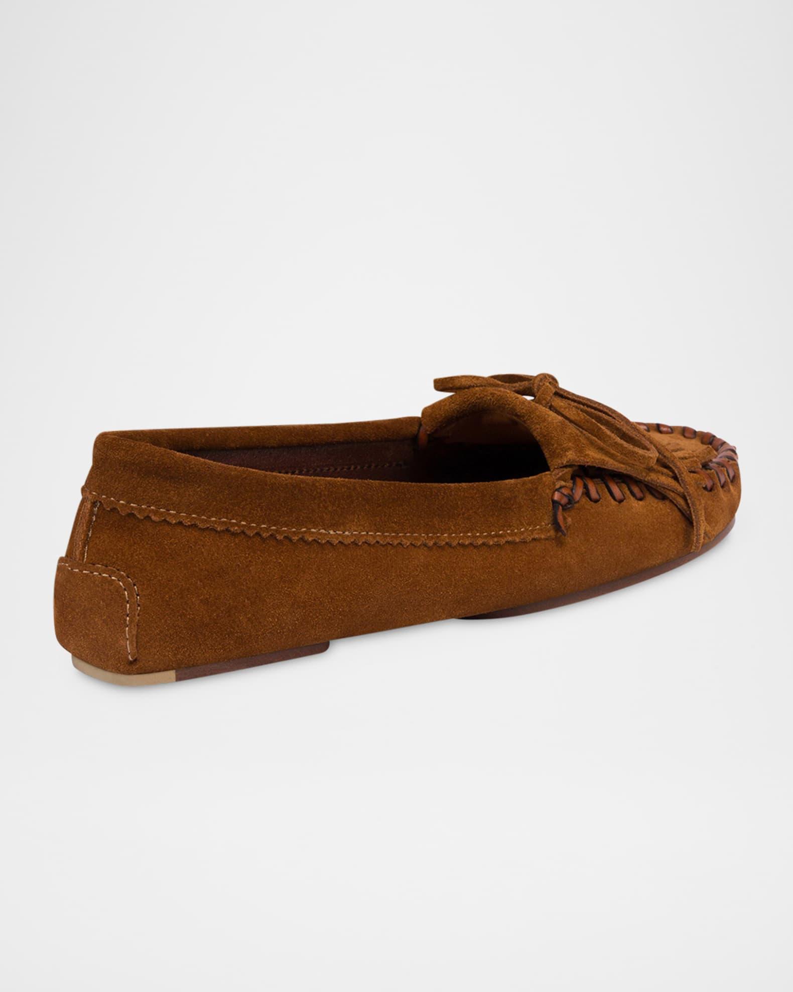 Indiana Suede Fringe Mocassin Loafers Product Image