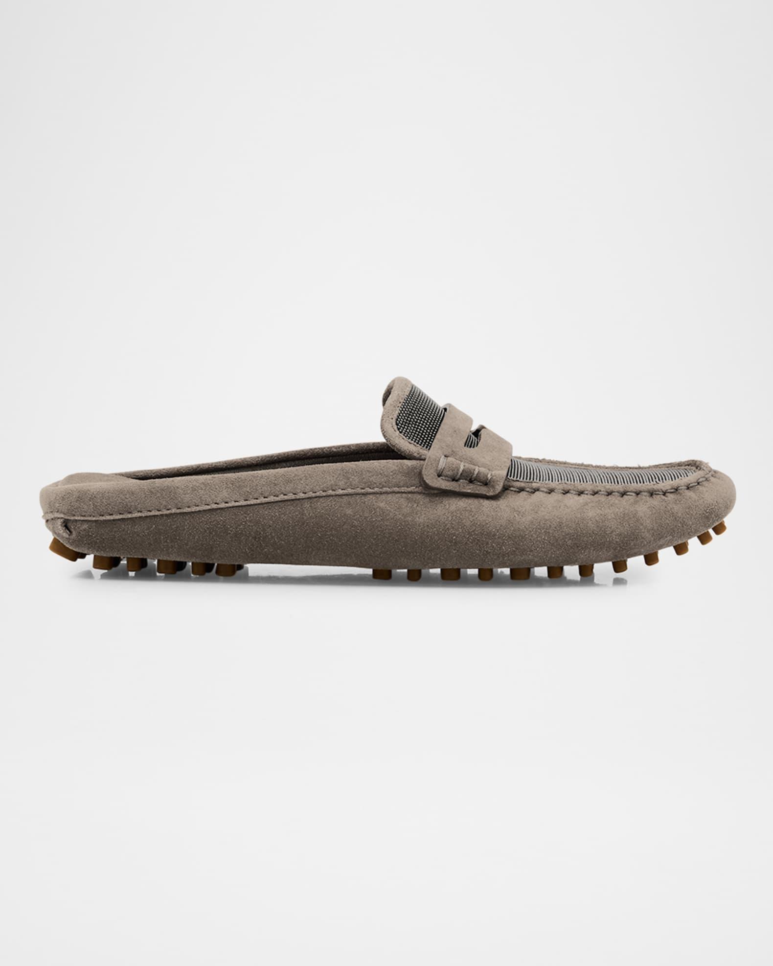 Suede Monili Penny Loafer Mules Product Image