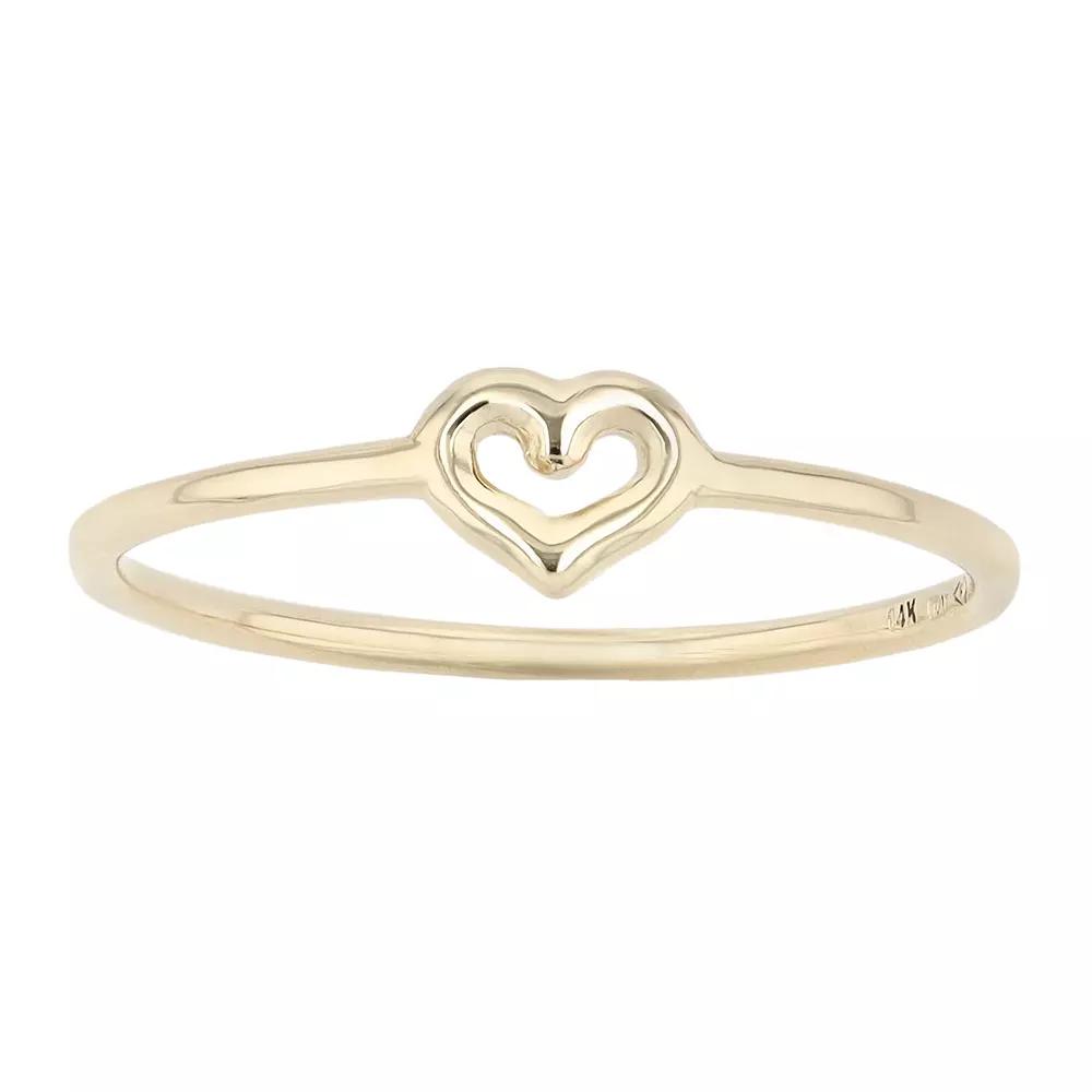 Au Naturale 14k Yellow Gold Heart Ring, Womens 14k Gold Product Image