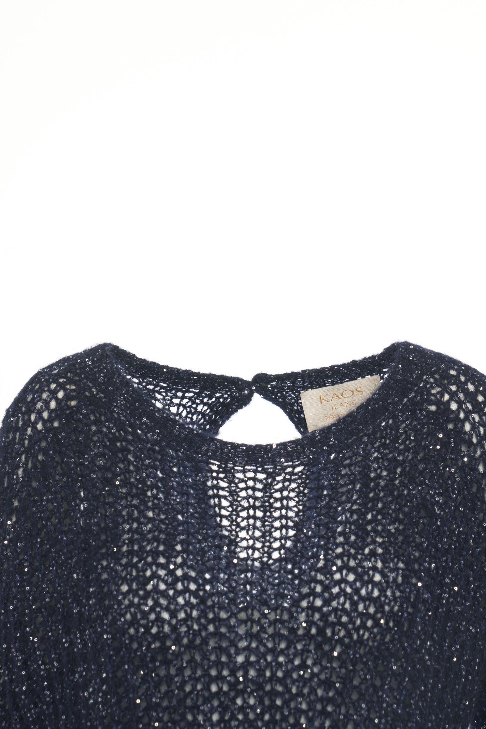 Knit sweater with glitter finish Product Image