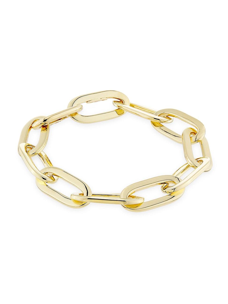 Womens 14K Yellow Gold Paper Clip Chain Bracelet Product Image