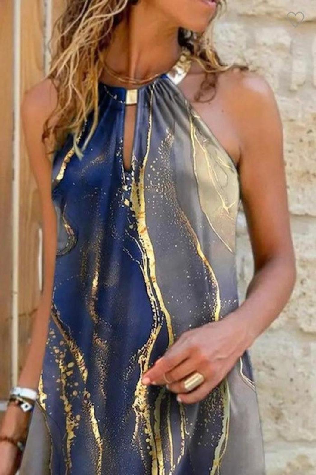 Marble Print Dress Product Image