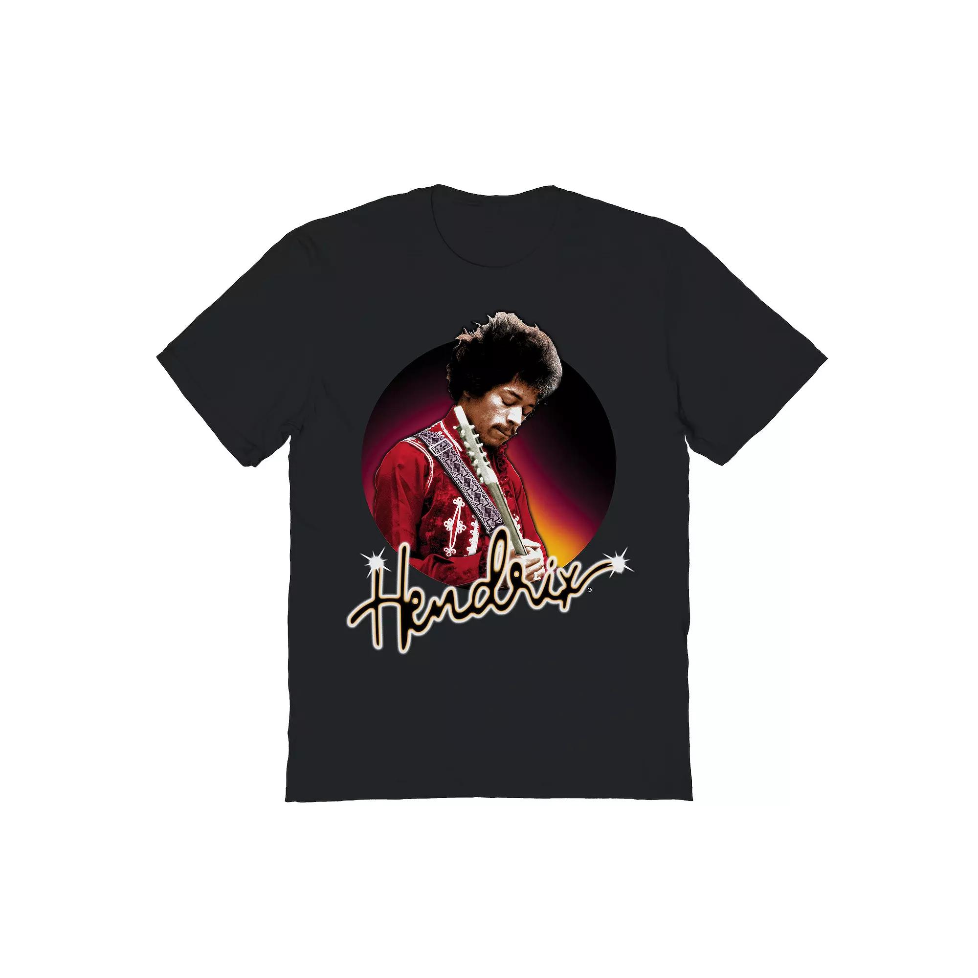 Men's Jimi Hendrix Circle Name Under Graphic Tee, Size: Small, Black Product Image
