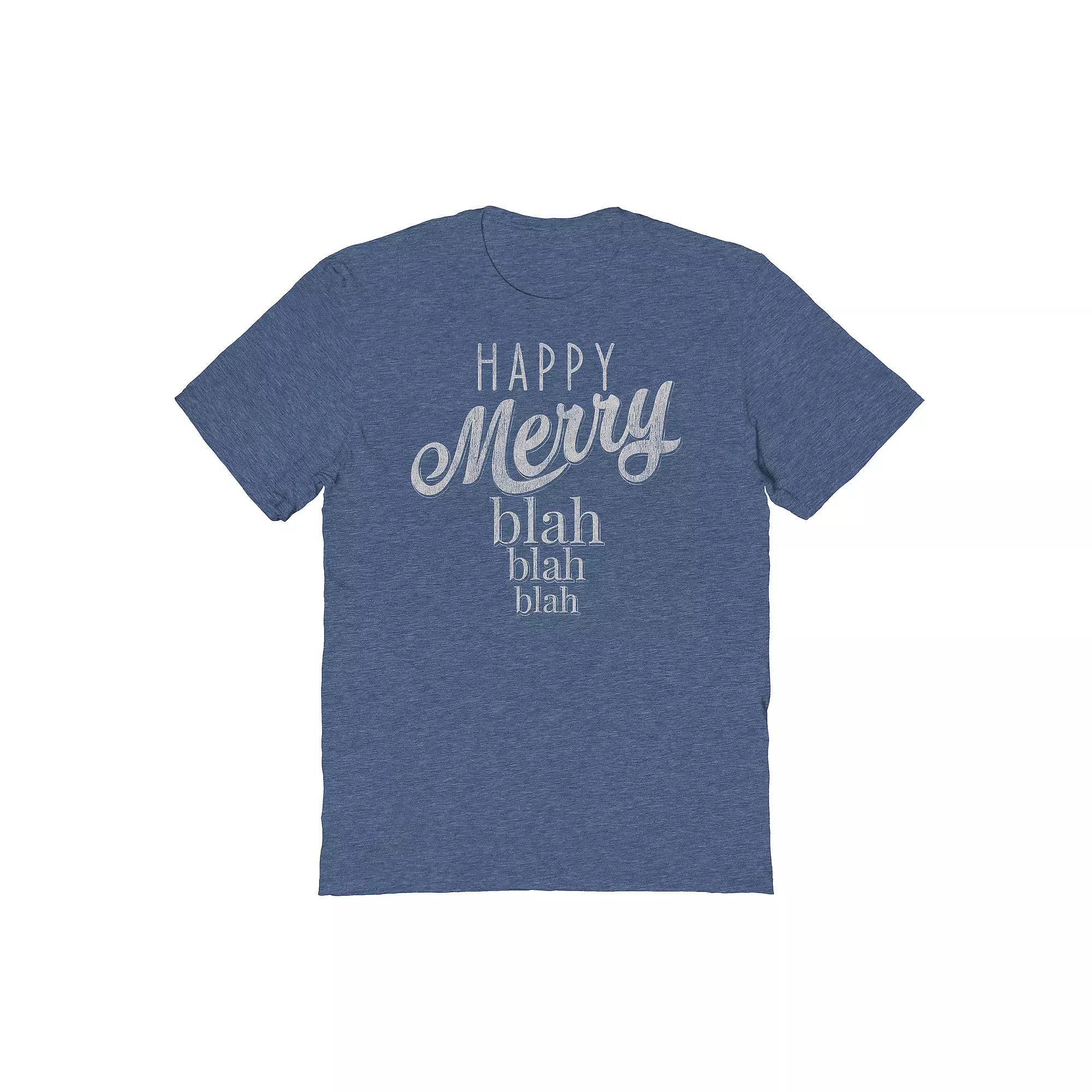 Men's Happy Merry Blah Graphic Tee, Adult Unisex,  Product Image